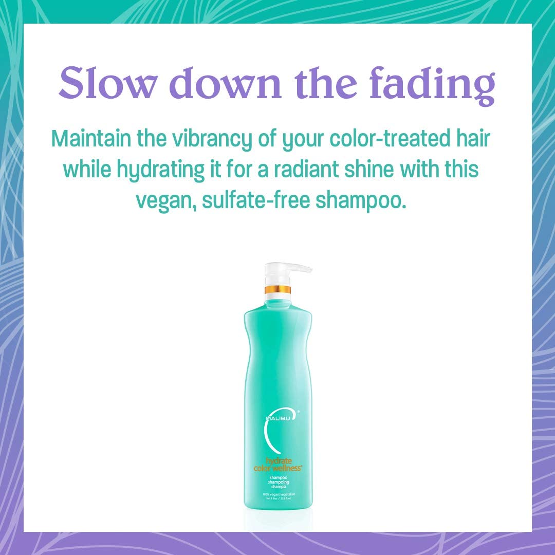 Malibu C Hydrate Color Wellness Duo – Hydrating Shampoo & Conditioner for Color-Treated Hair