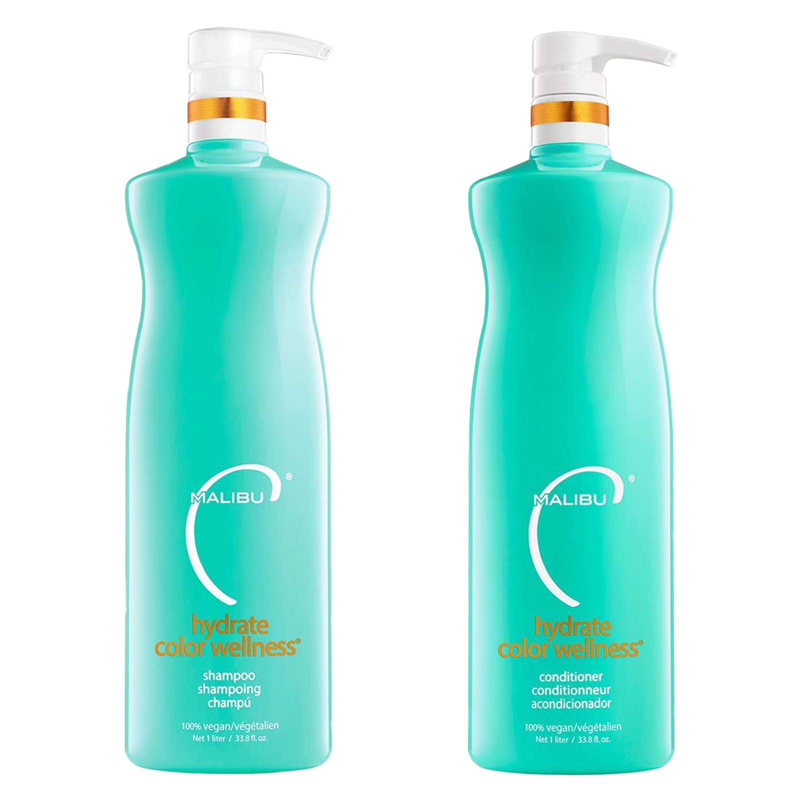 Malibu C Hydrate Color Wellness Duo – Hydrating Shampoo & Conditioner for Color-Treated Hair