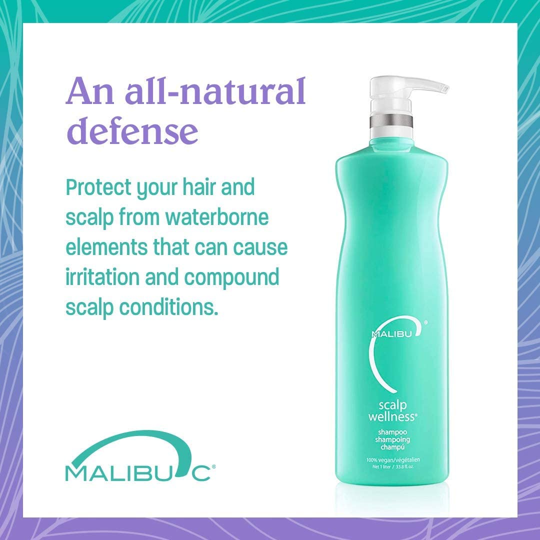 Malibu C Scalp Wellness Shampoo & Conditioner Set – Nourishing, Restorative Scalp Care for All Hair Types (33.8 oz)