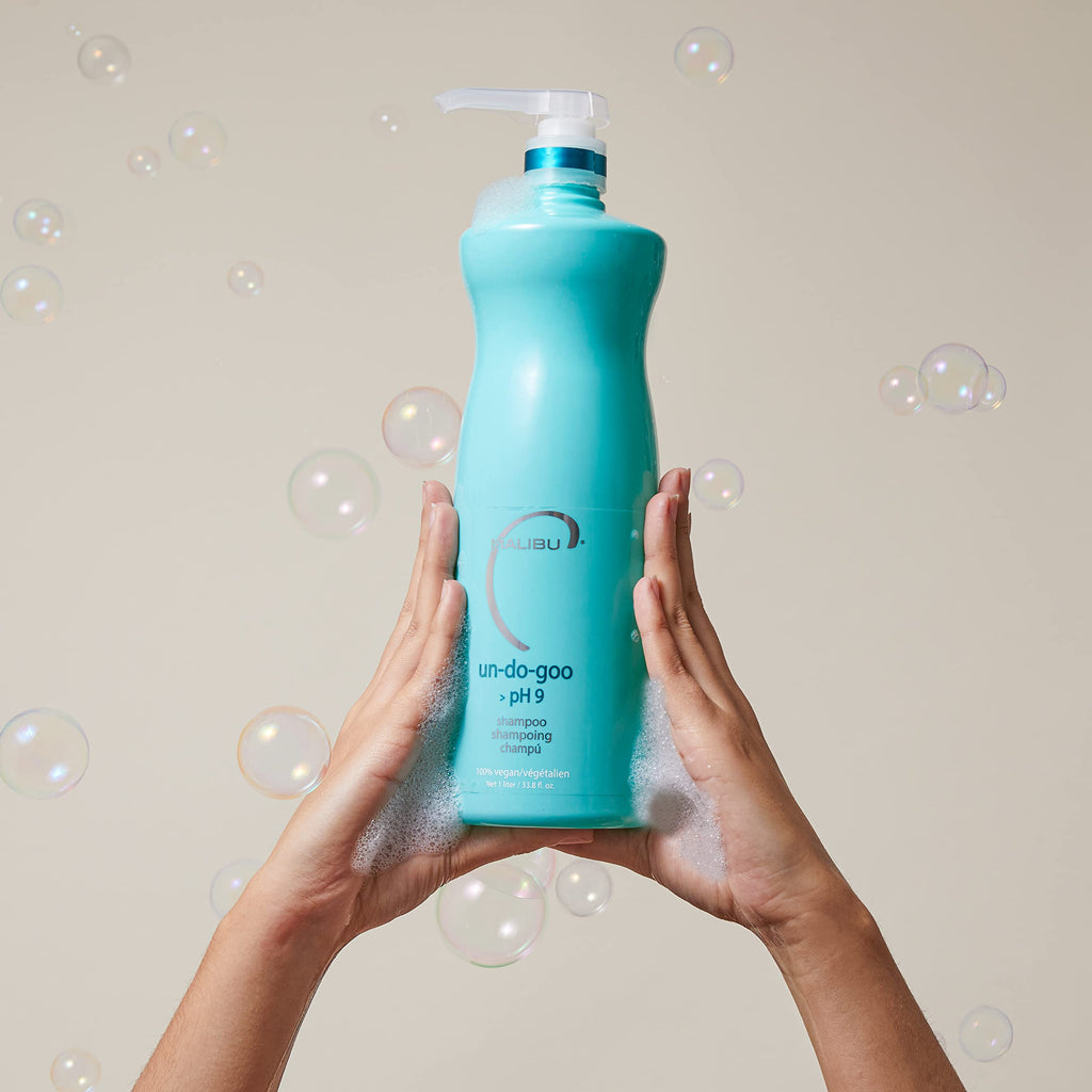 Malibu C Un-Do-Goo Shampoo & Replenish Hair Masque Duo – Clarifying Shampoo + Deep Conditioning Mask for Build-Up (33.8 oz)