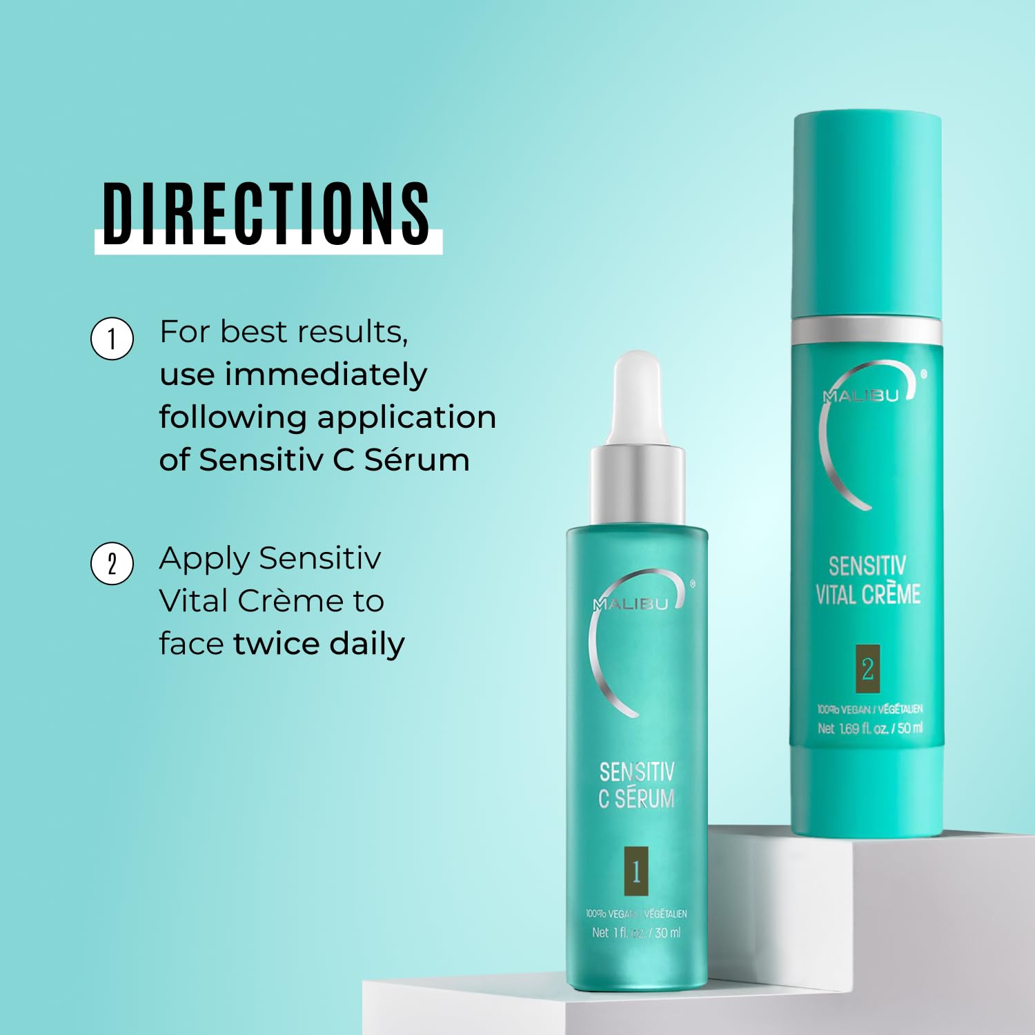 Malibu C Sensitiv Vital Crème Face Moisturizer – Fragrance-Free, Non-Comedogenic (1.69 oz)