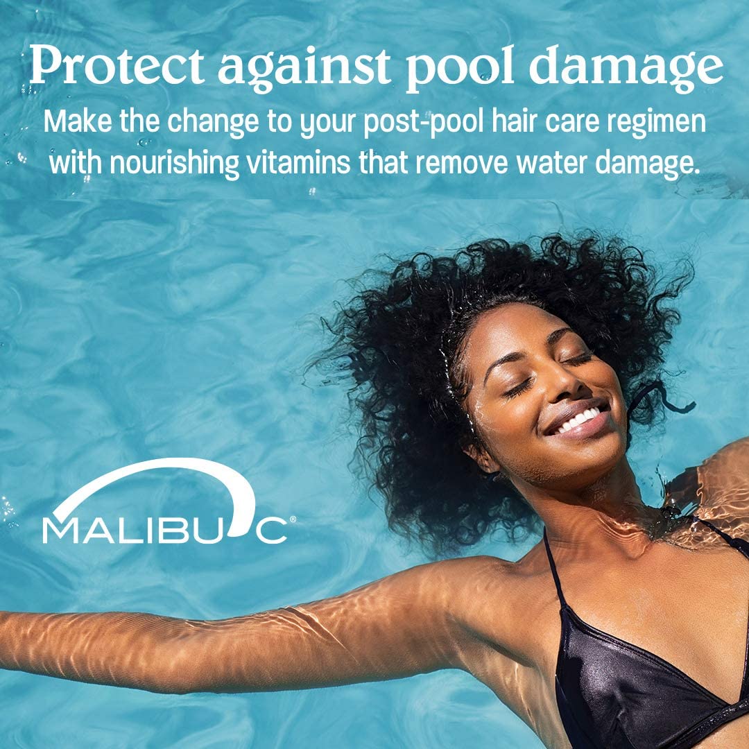 Malibu C Swimmers Wellness Shampoo & Conditioner Set – Protect Chlorine, Preserve Color (33.8 oz)