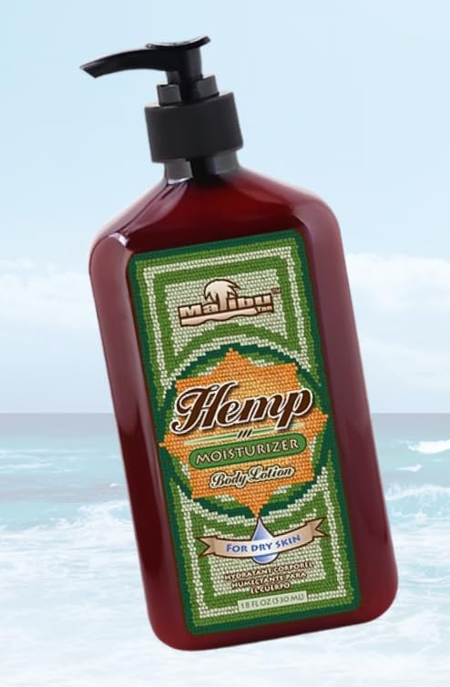 Malibu Tan Body Lotion for Dry Skin – Hemp Moisturizer, 18 oz