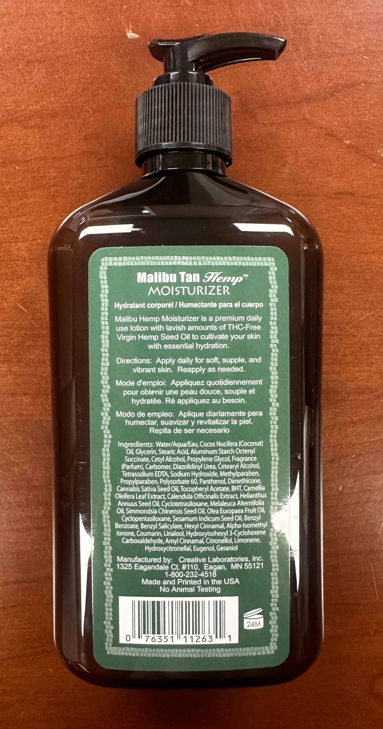 Malibu Tan Body Lotion for Dry Skin – Hemp Moisturizer, 18 oz