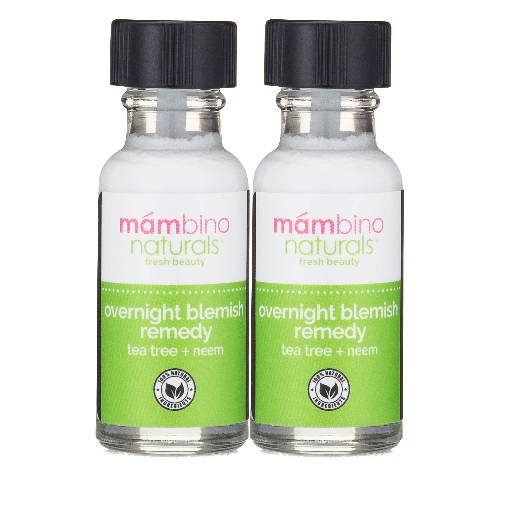 Mambino Organics Overnight Blemish Roll-On – Tea Tree Targeted Care, 2-Pack (15 ml each)