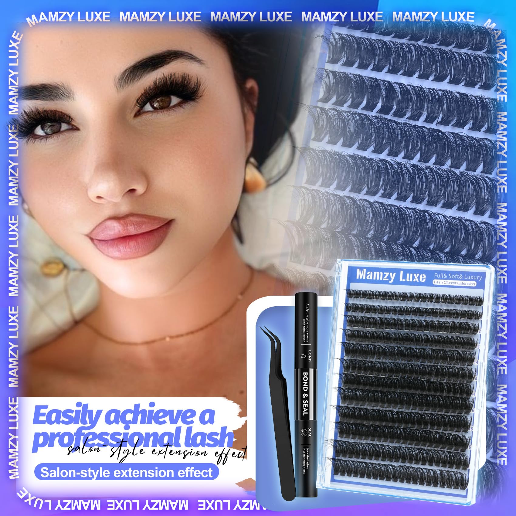 Mamzy Luxe Fluffy Lash Clusters Kit 80D DCurl | 10-18mm DIY Lash Extensions