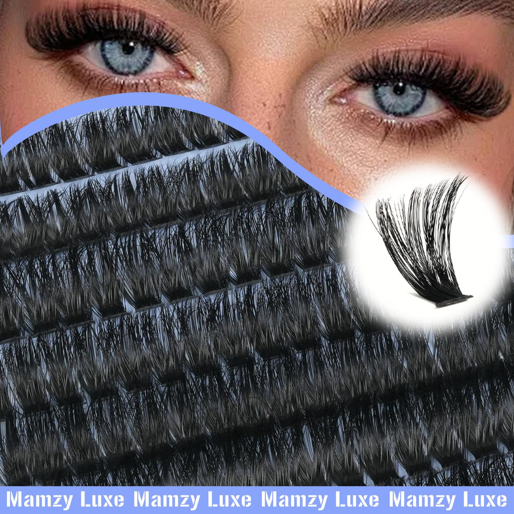 Mamzy Luxe Fluffy Lash Clusters Kit 80D DCurl | 10-18mm DIY Lash Extensions