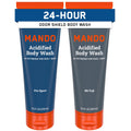Mando Acidified Body Wash - 24-Hour Odor Control - SLS/Phthalate Free - Pro Sport & Mt Fuji (8.5 oz x2)