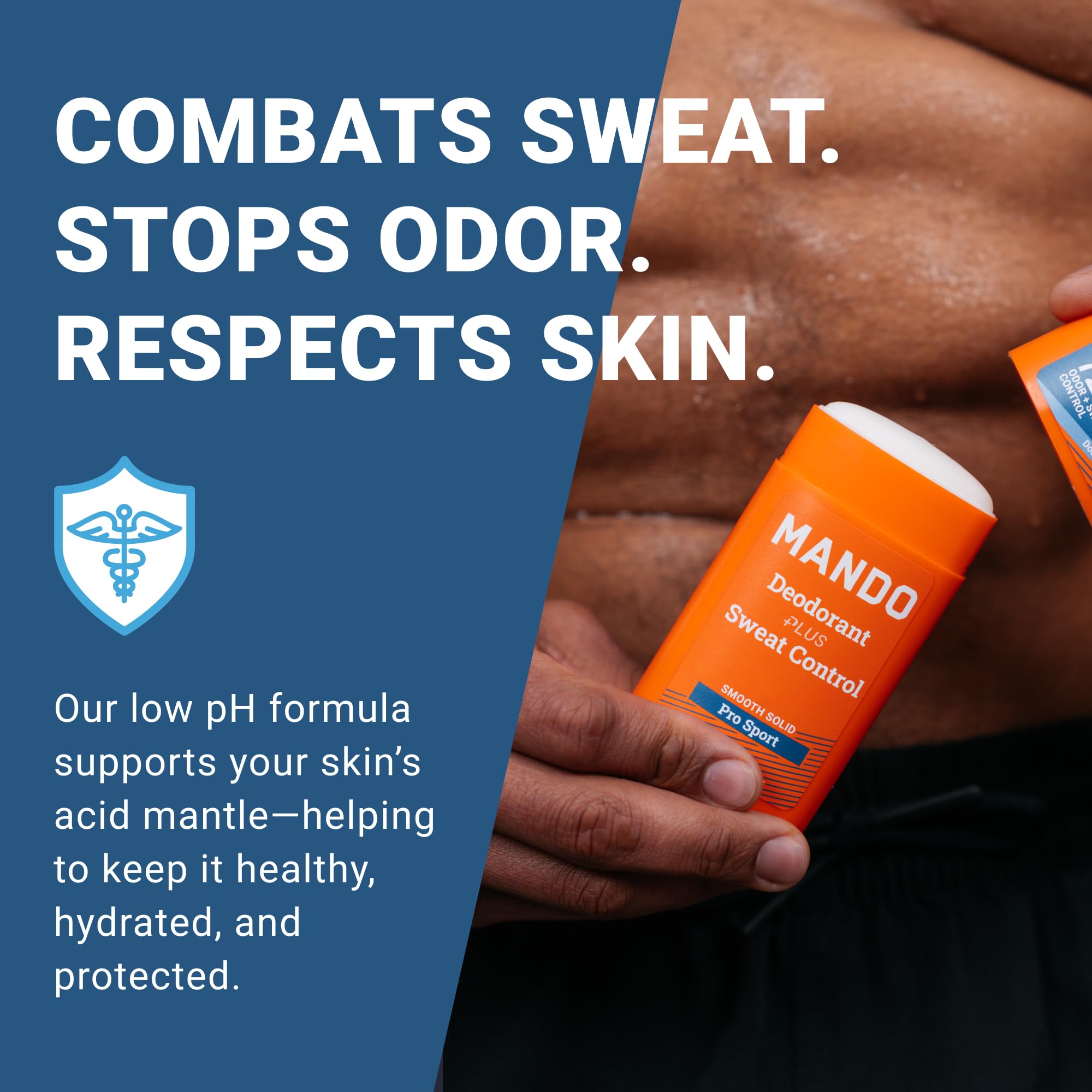 Mando Antiperspirant Deodorant for Men – Extra Strength 72-Hour Odor & Sweat Protection – Baking Soda Free – 3 Pack (Bourbon Leather, Pro Sport, Mt Fuji)
