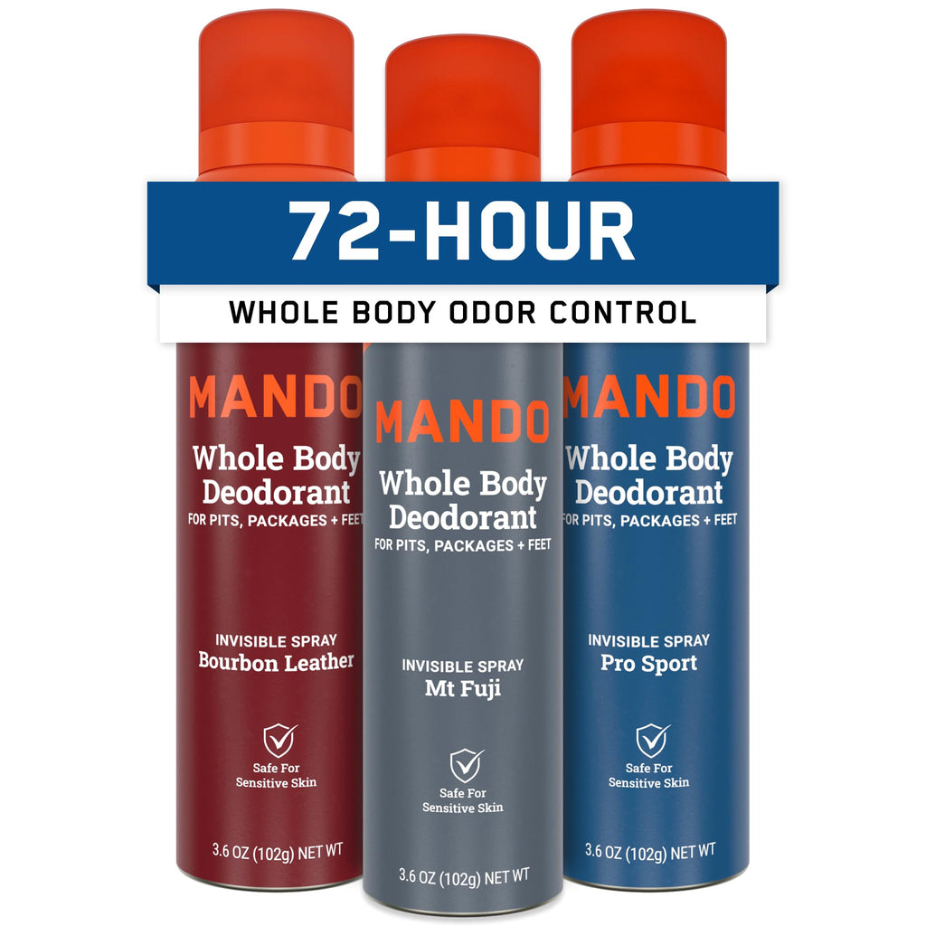 Mando Whole Body Deodorant for Men | 72-Hour Odor Control, Aluminum & Benzene Free