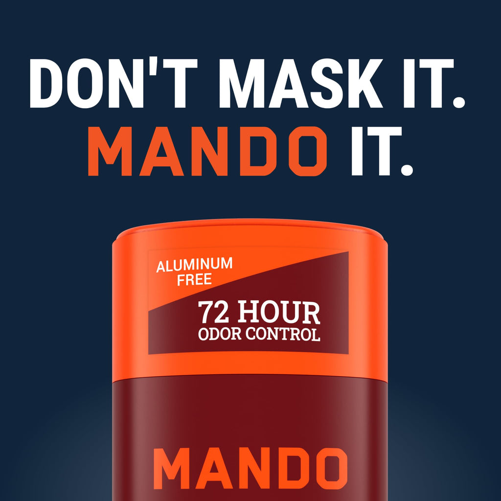 Mando Bourbon Leather Body Deodorant – 72 Hour Odor Control, Aluminum Free & Baking Soda Free | 3.0 oz Tube + 2.6 oz Solid Stick