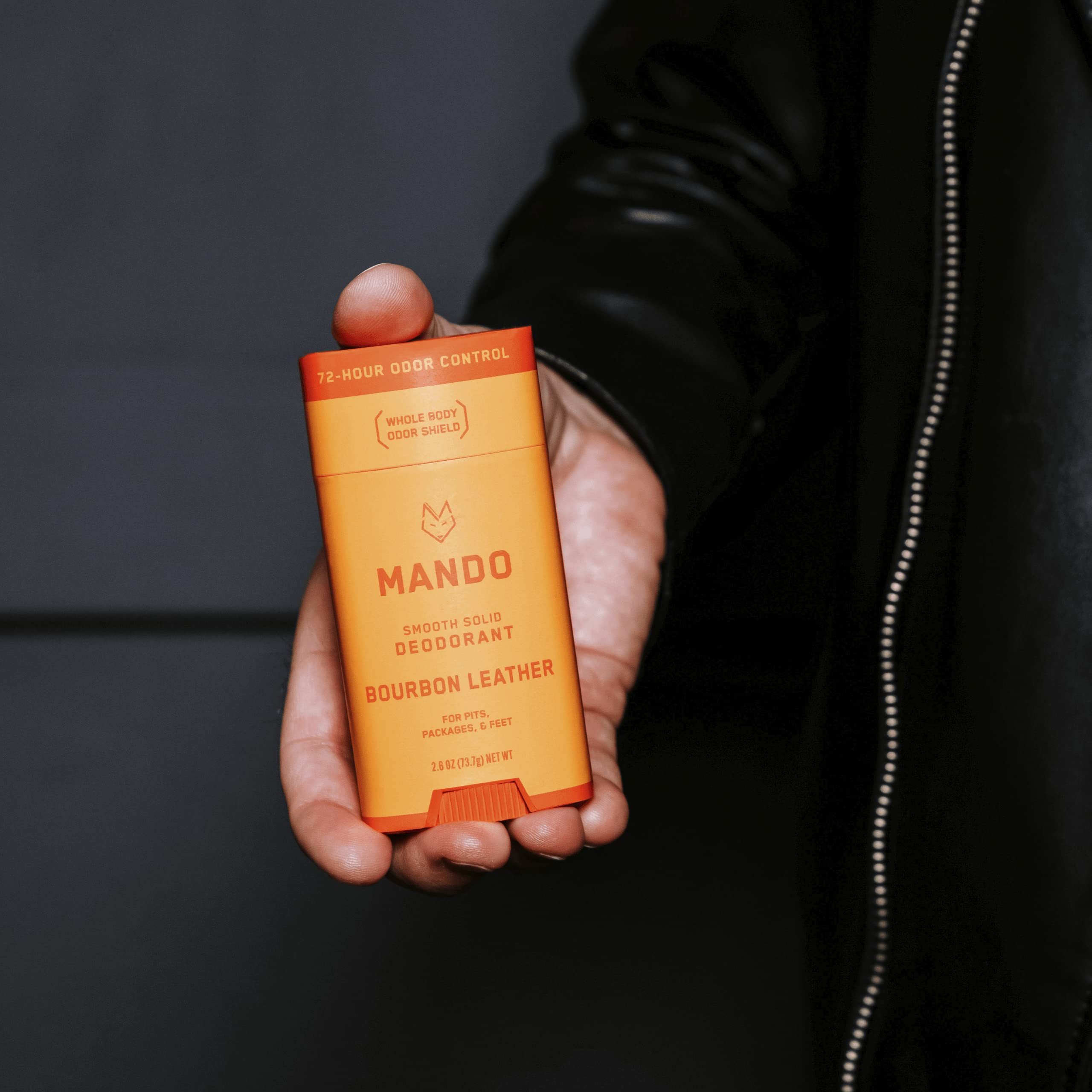 Mando Bourbon Leather Body Deodorant – 72 Hour Odor Control, Aluminum Free & Baking Soda Free | 3.0 oz Tube + 2.6 oz Solid Stick