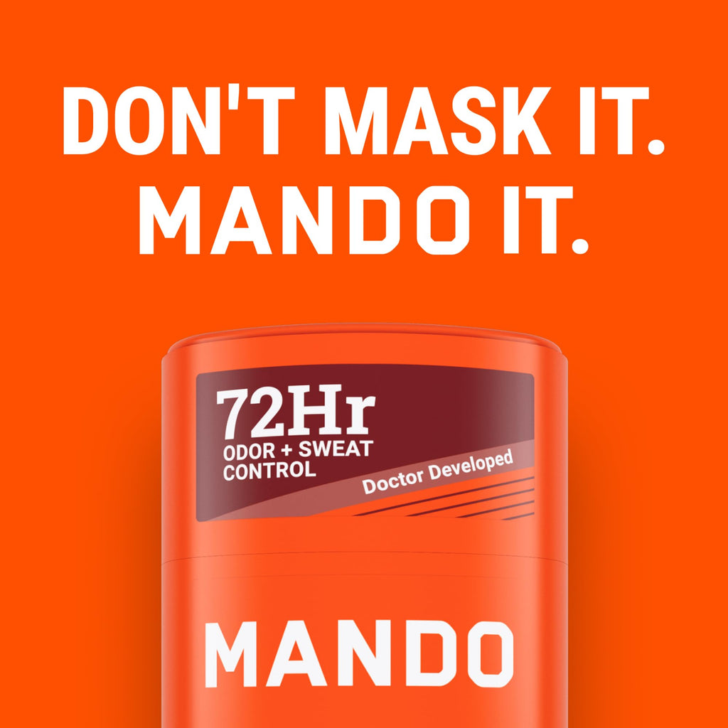 Mando Extra Strength Antiperspirant for Men – 72-Hour Odor & Sweat Control, Bourbon Leather, 2-Pack