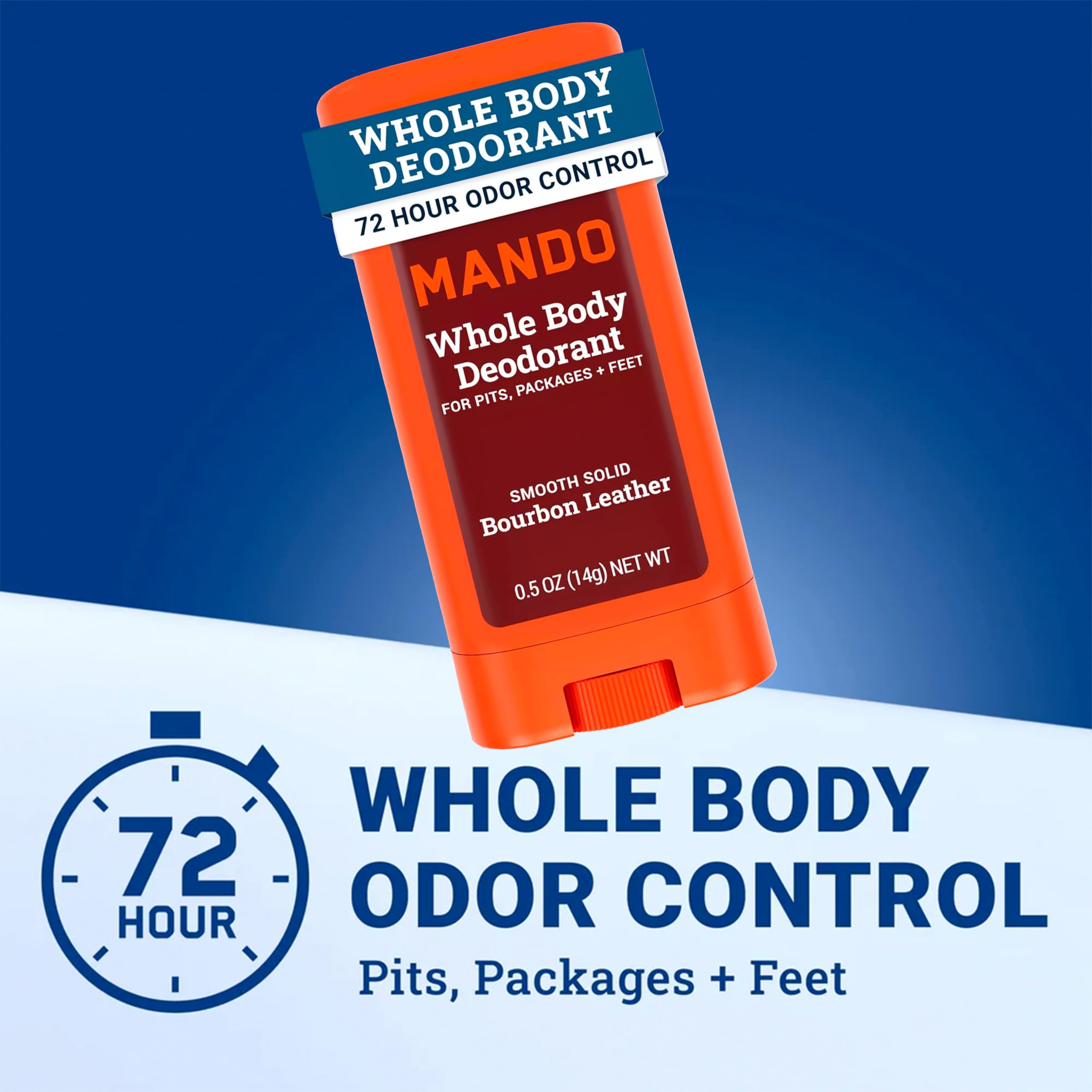 Mando Travel Size Whole Body Deodorant – Aluminum-Free Bourbon Leather & Pro Sport (2 x 0.5oz)