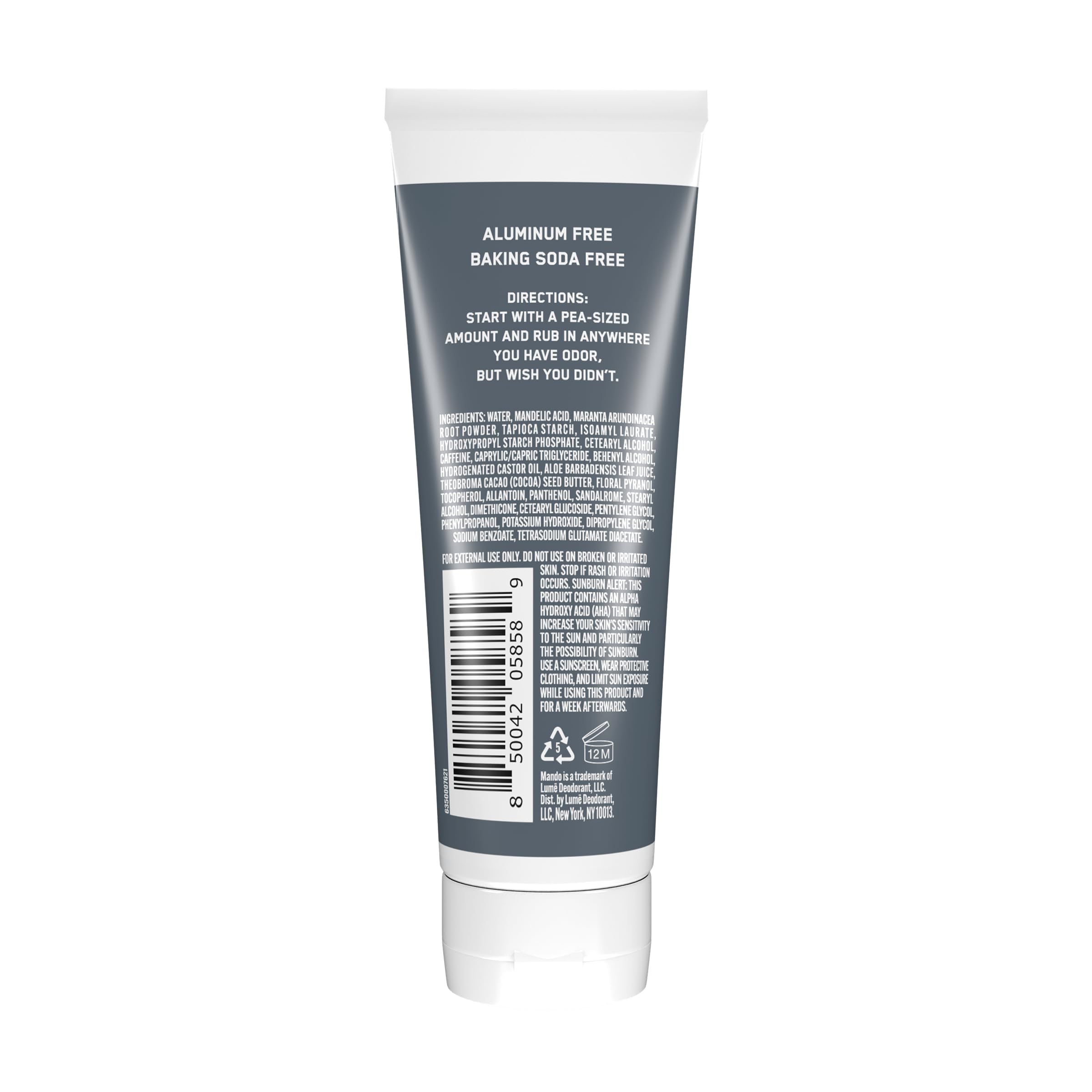 Mando Whole Body Deodorant for Men – Unscented, Aluminum-Free, 72-Hour Odor Control