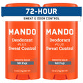 Mando Mt Fuji Antiperspirant for Men – Extra Strength 72-Hour Sweat & Odor Control, Baking Soda Free, 2-Pack