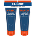 Mando Odor Shield Body Wash - 24-Hour Odor Control - SLS Free - 8.5 oz (Pack of 2) Pro Sport