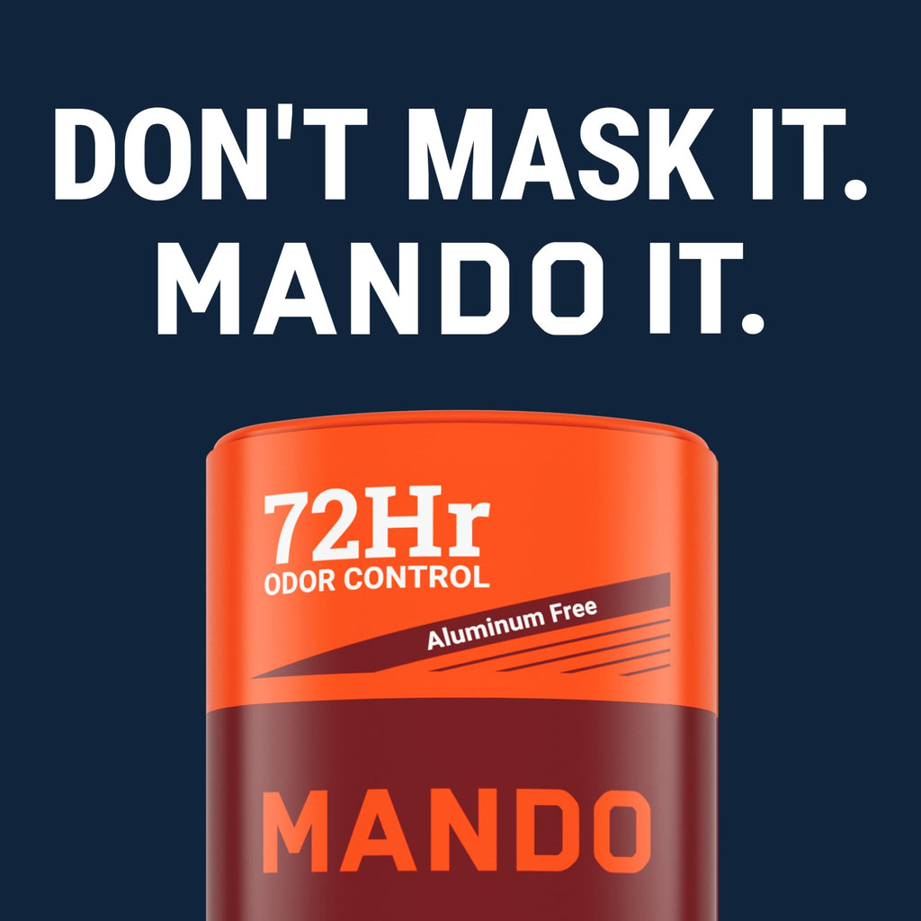 Mando Whole Body Deodorant 3-Pc System – Bourbon Leather, Aluminum & Baking Soda Free