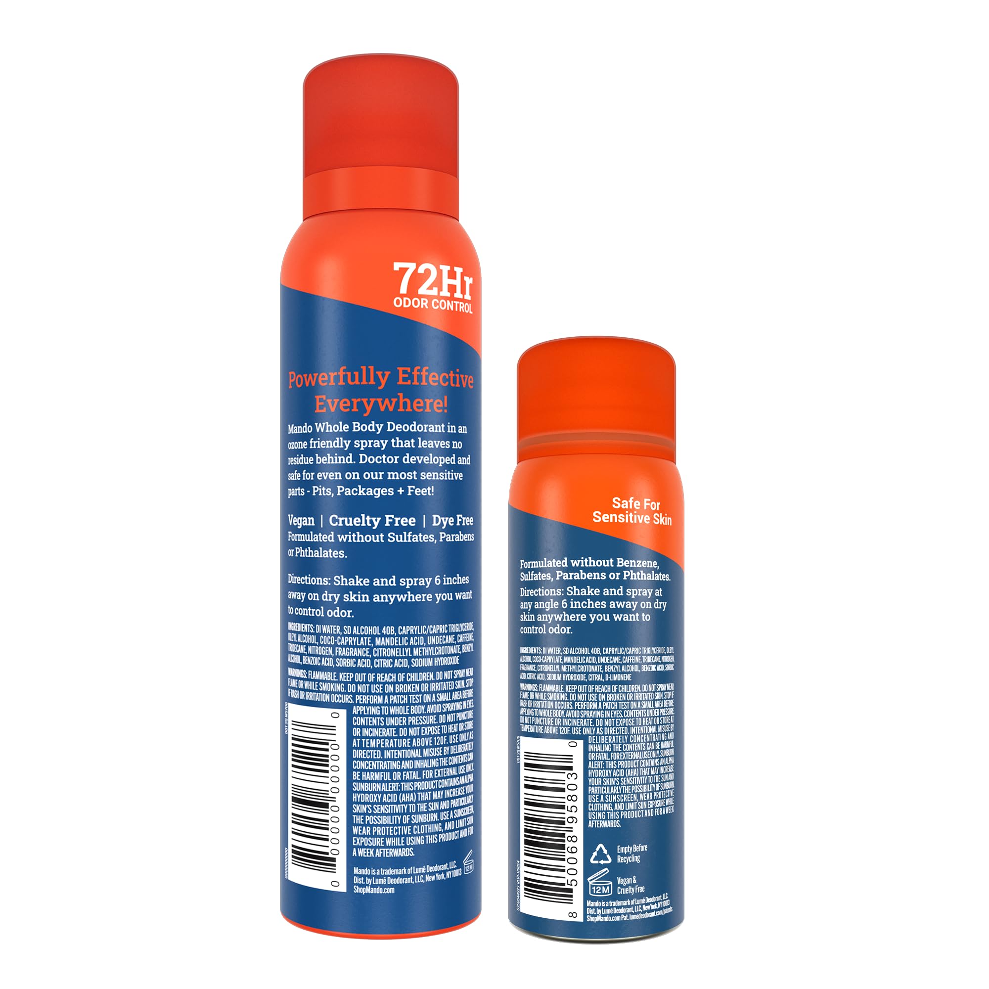 Mando Whole Body Deodorant for Men – Aluminum-Free, 72-Hour Odor Control, Pro Sport Scent (3.6 oz)