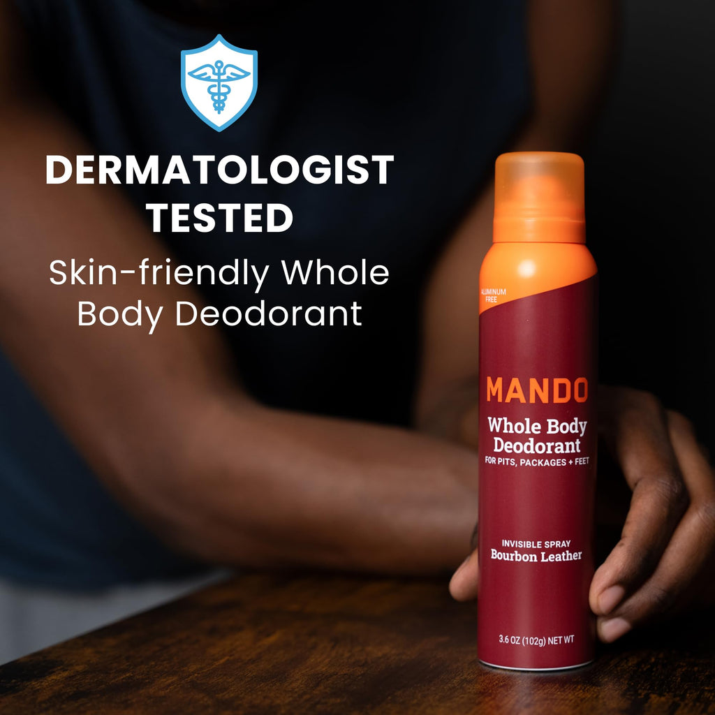 Mando Whole Body Deodorant for Men | 72-Hour Odor Control, Aluminum & Benzene Free