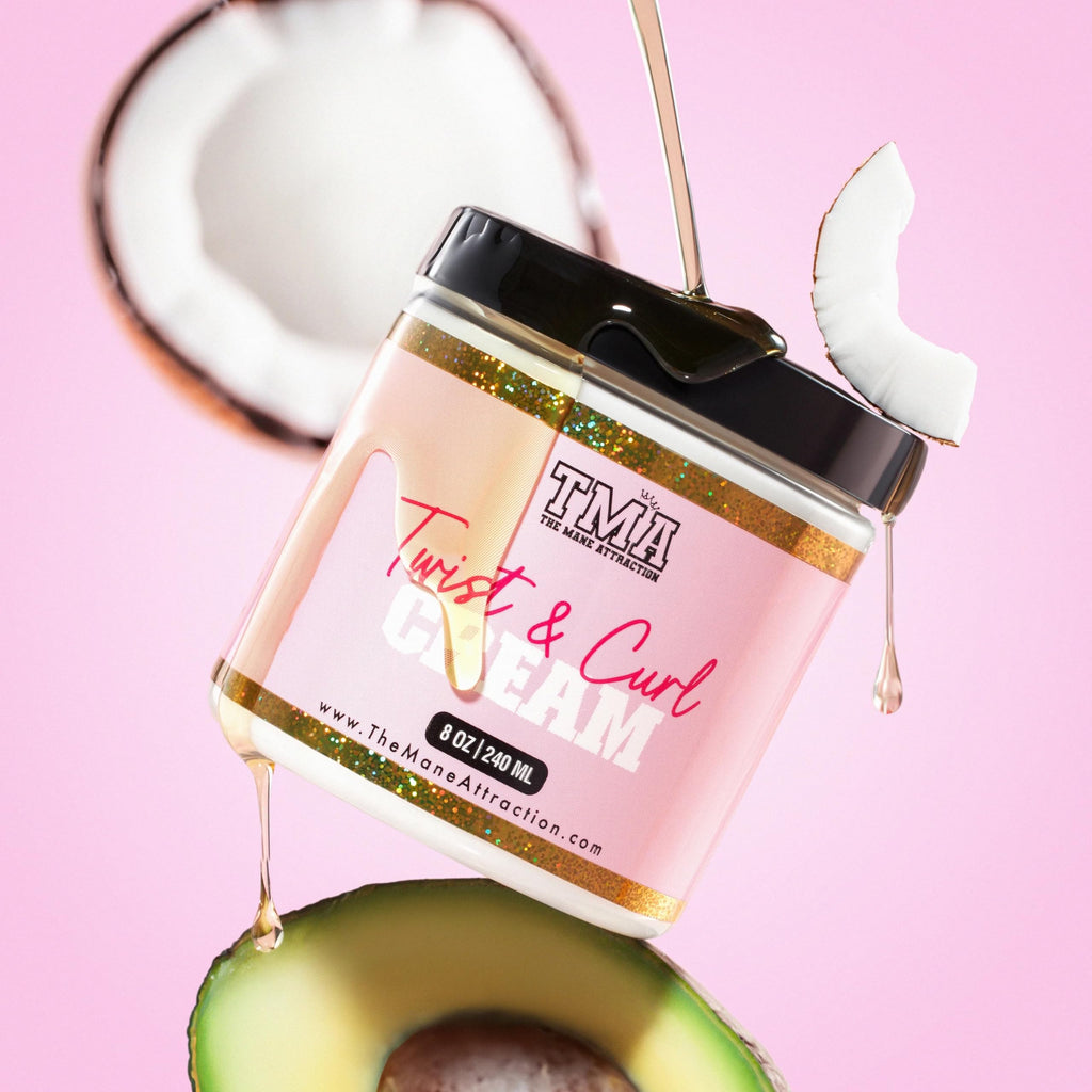The Mane Attraction Twist & Curl Defining Cream – 8oz | Lightweight Curl Enhancer for Natural Hair