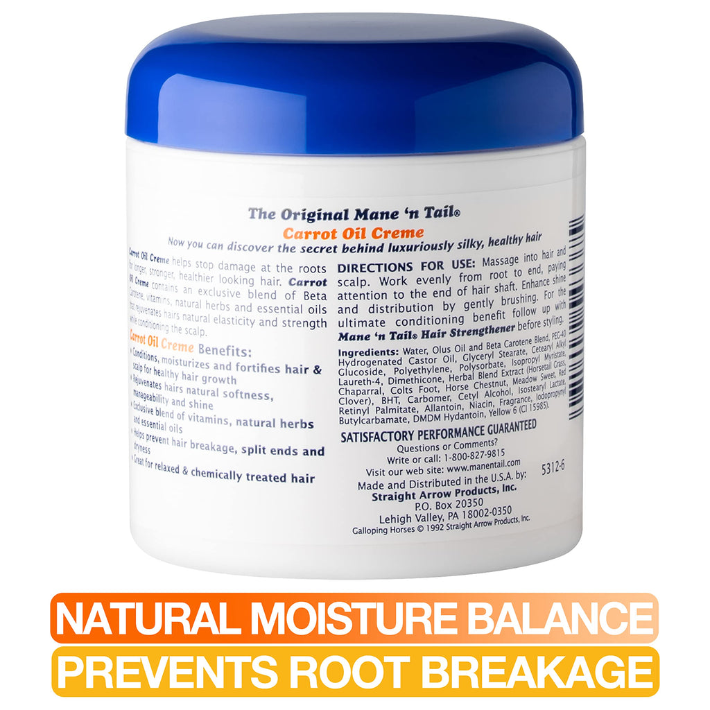 Mane 'n Tail Carrot Oil Creme — Leave-In Moisture for Stronger Hair