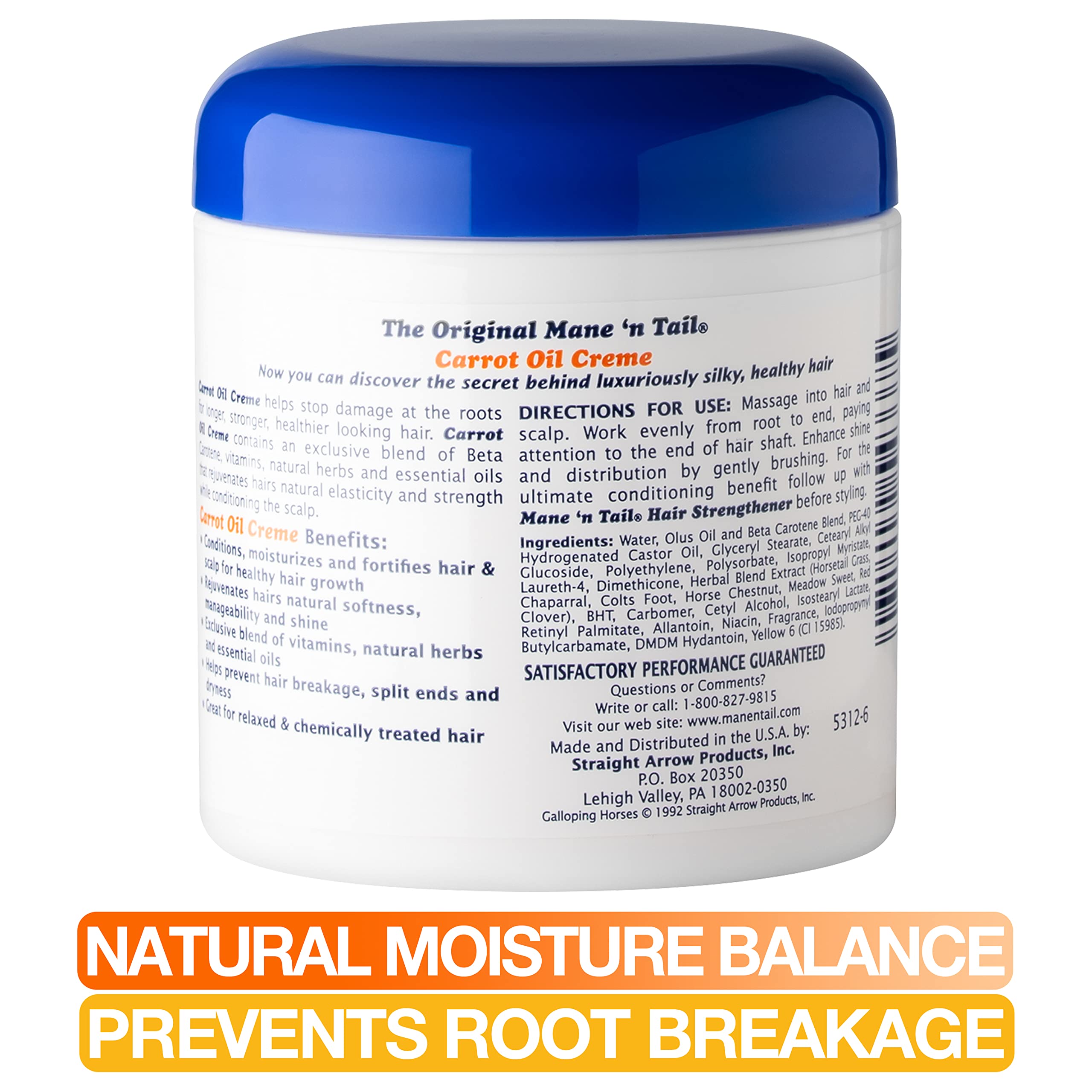 Mane 'n Tail Carrot Oil Creme — Leave-In Moisture for Stronger Hair