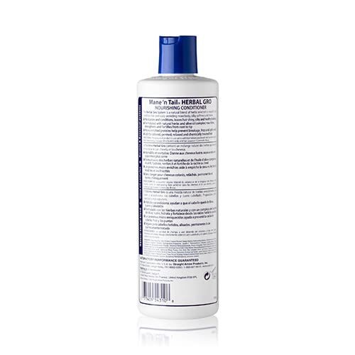 Mane 'n Tail Herbal Gro Shampoo + Conditioner – Olive Oil Complex for Stronger, Nourished Hair (12 oz Each)
