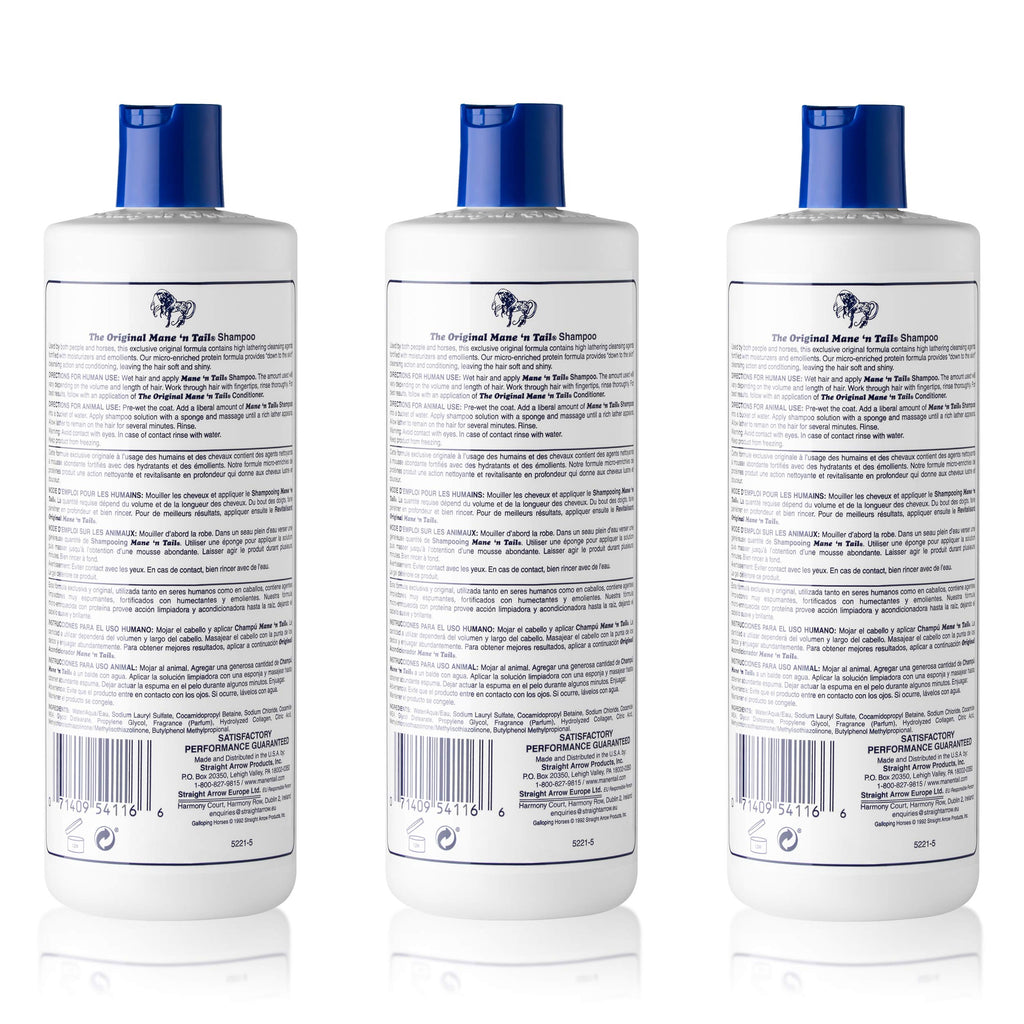 Mane 'n Tail Original Formula Shampoo – Thicker, Fuller Hair (16 oz, 3-Pack)