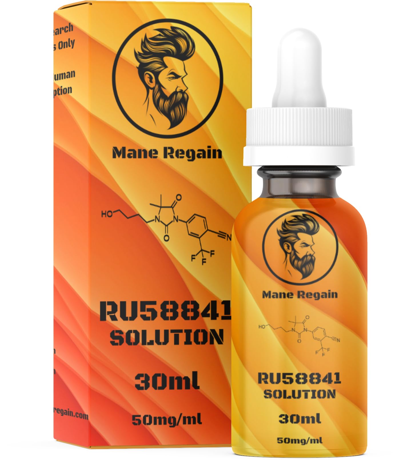 Mane Regain RU58841 5% Solution (50 mg/ml) – DHT Blocker for Hair Loss, 30ml