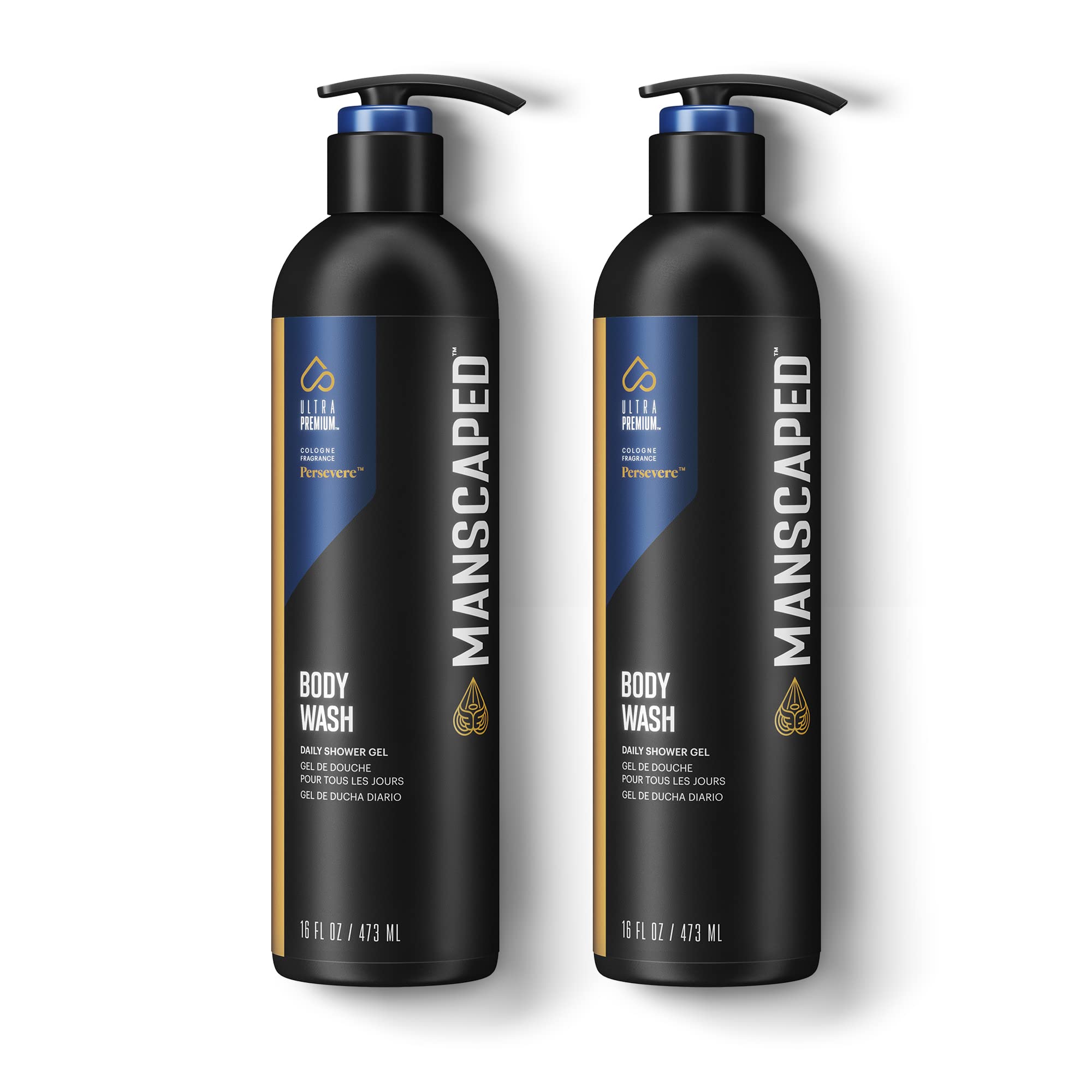 MANSCAPED® Men’s UltraPremium Persevere® Body Wash – Aloe Vera & Sea Salt, 16 oz, 2 Pack