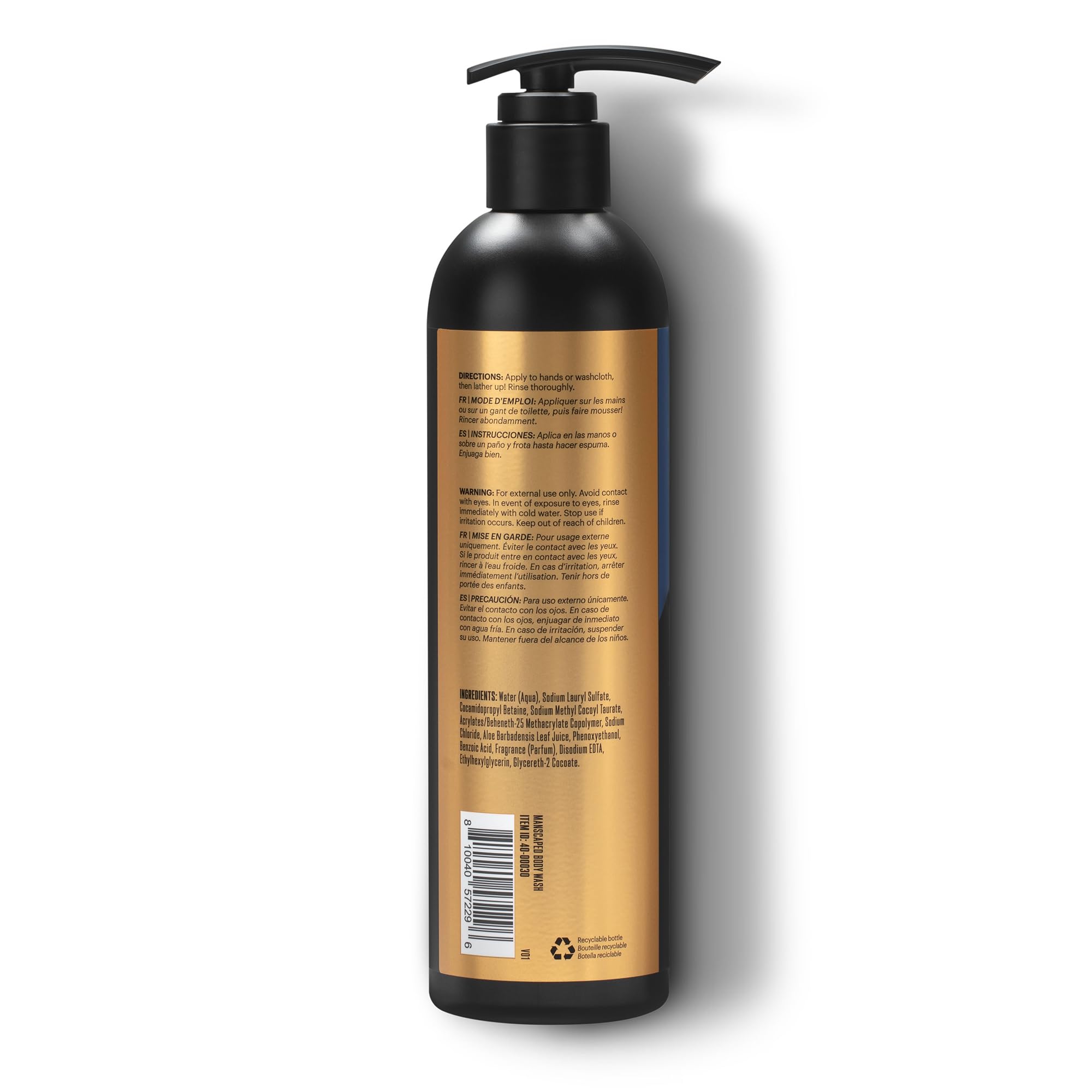 MANSCAPED® Men’s UltraPremium Persevere® Body Wash – Aloe Vera & Sea Salt, 16 oz, 2 Pack