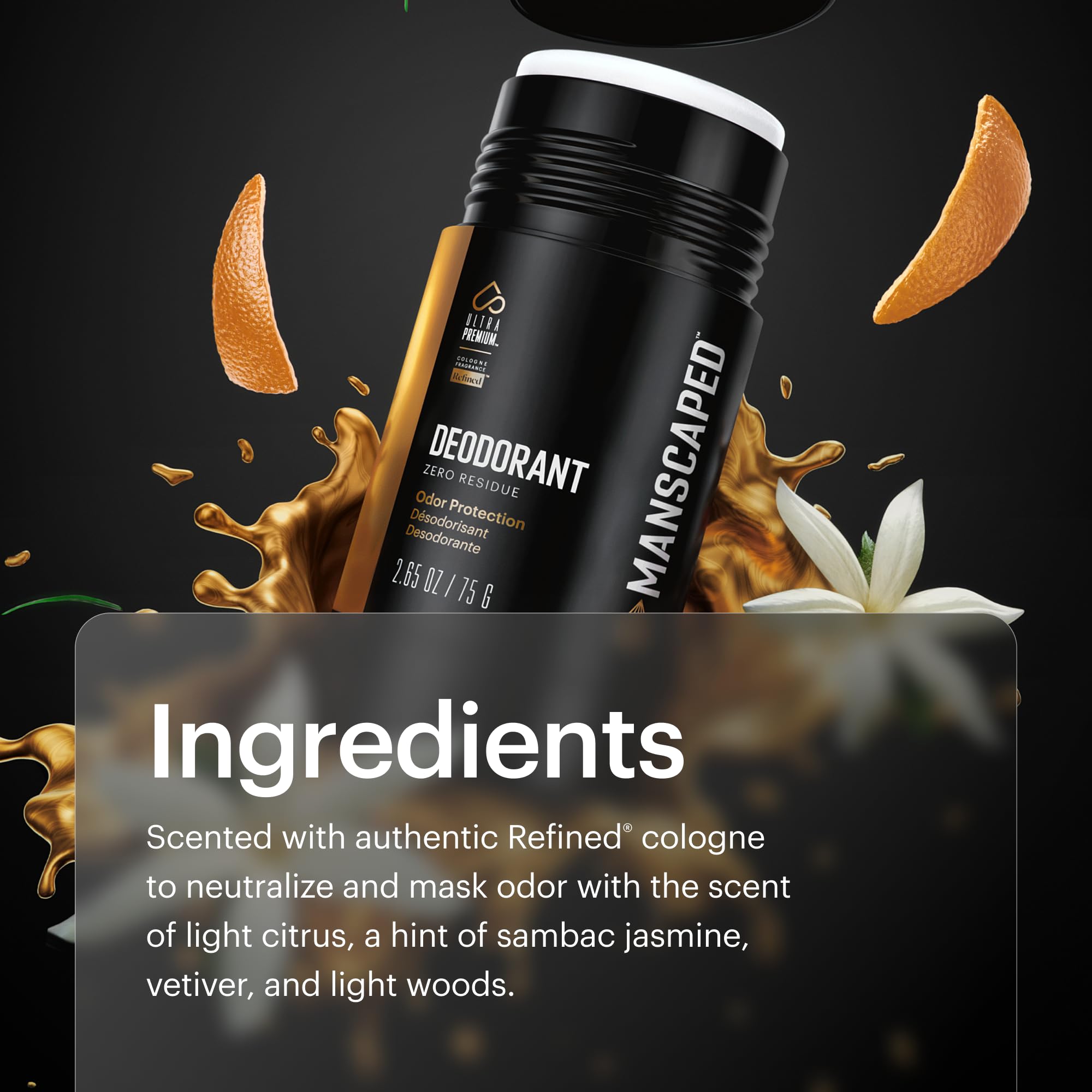 MANSCAPED UltraPremium Deodorant — Aluminum-Free Clear Formula (2.65 oz)