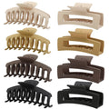 MAORULU 8 Pack Large Hair Claw Clips – Matte Non-Slip Banana Clips for Thick Hair