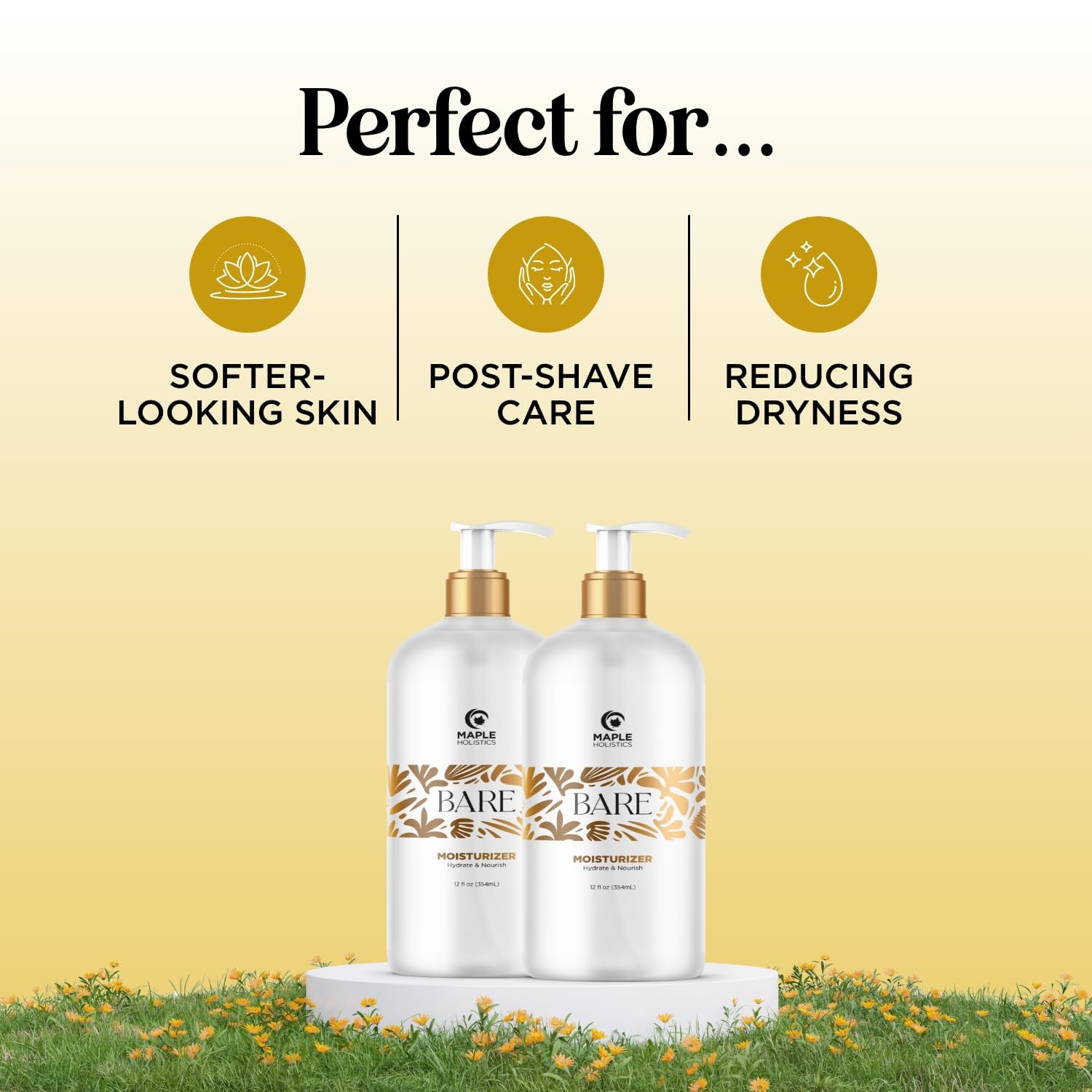 Bare After Shave Lotion for Women | In-Shower Hydration by Maple Holistics