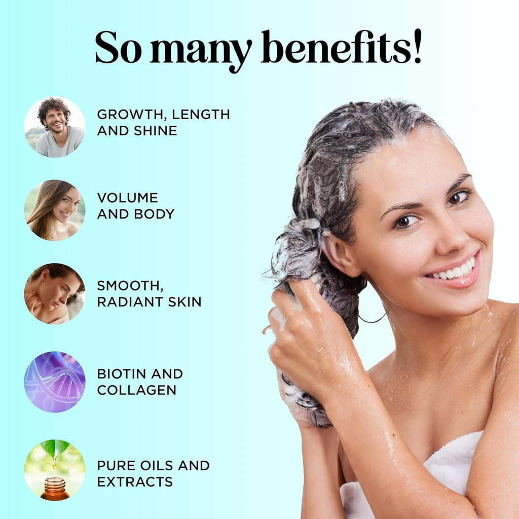 Maple Holistics Biotin Hair Growth Treatment Set — Sulfate-Free Shampoo & Conditioner + Hair Growth Supplement (2 Month Supply)