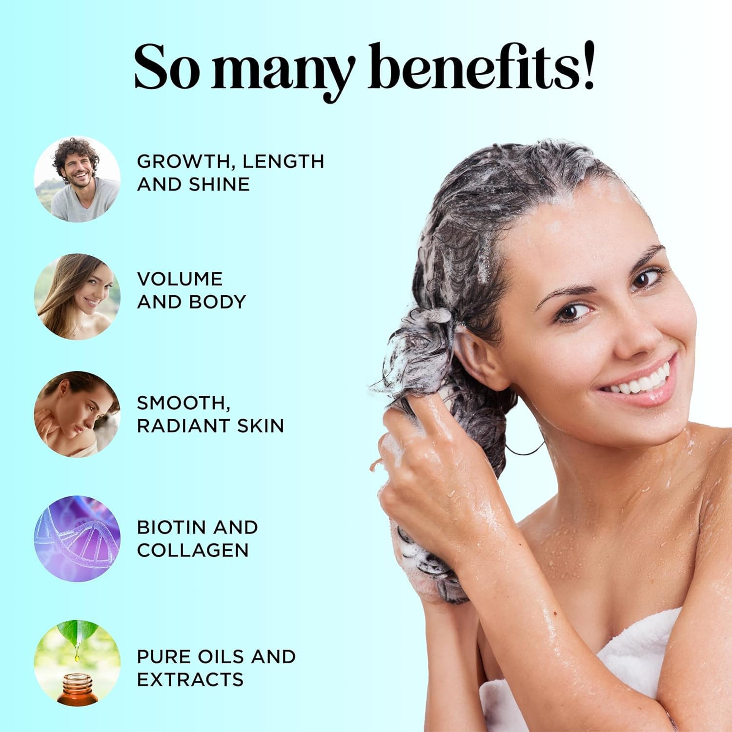Maple Holistics Biotin Hair Growth Treatment Set — Sulfate-Free Shampoo & Conditioner + Hair Growth Supplement (2 Month Supply)