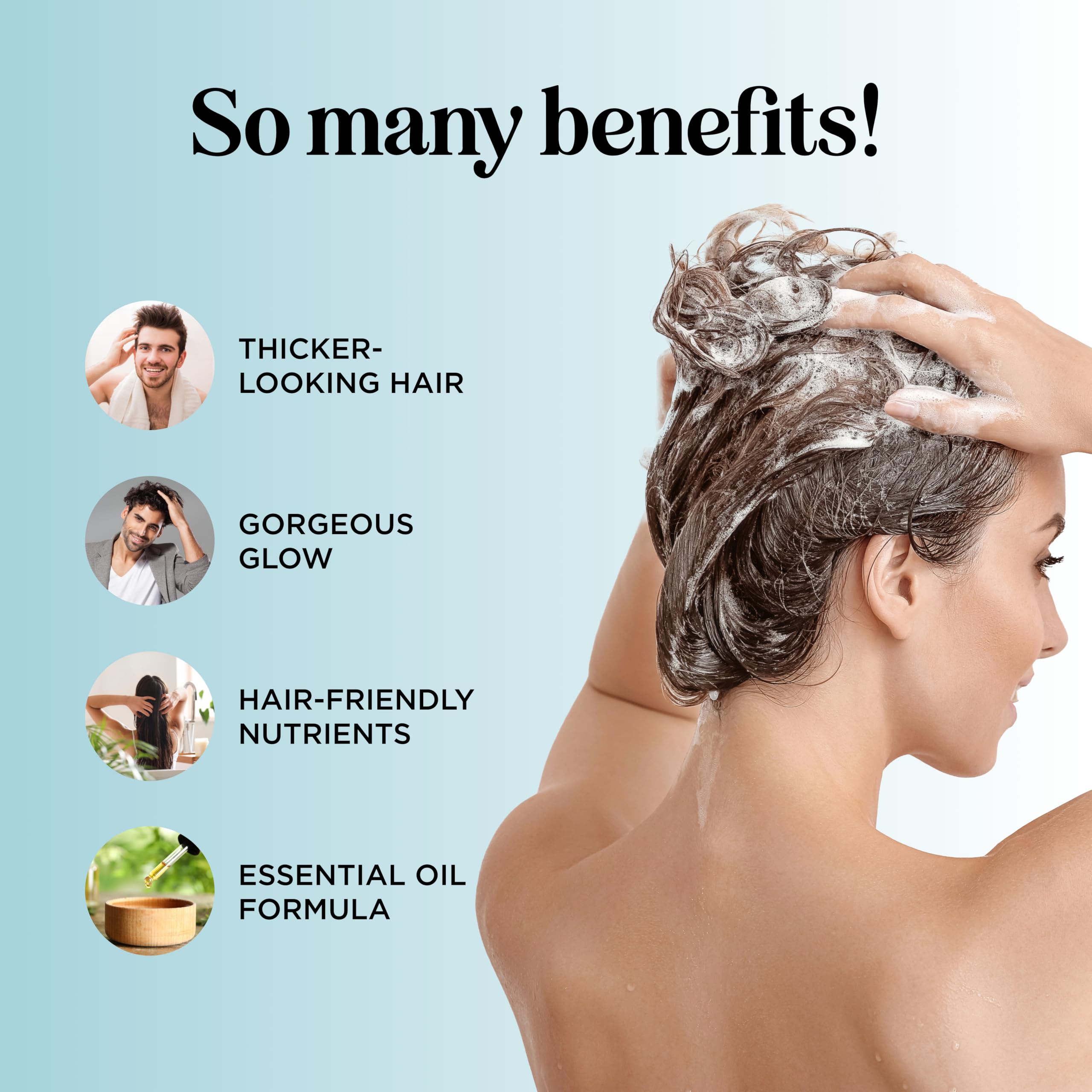 Maple Holistics Volumizing Biotin Shampoo for Thinning Hair – Peppermint, Argan & Essential Oils (Sulfate-Free)