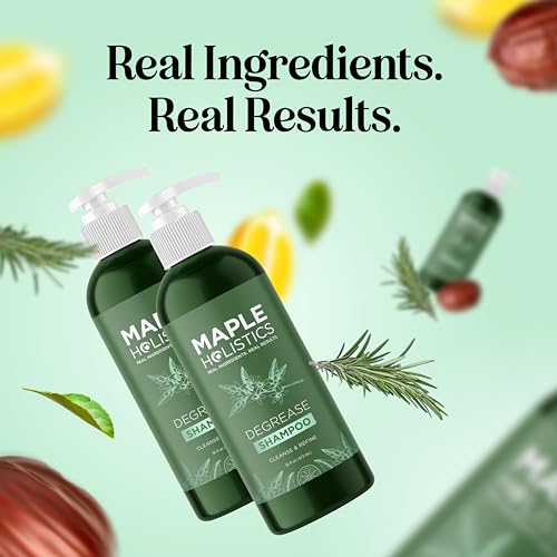 Maple Holistics Degrease Clarifying Shampoo for Oily Hair & Scalp - Rosemary Oil, 2 Pack