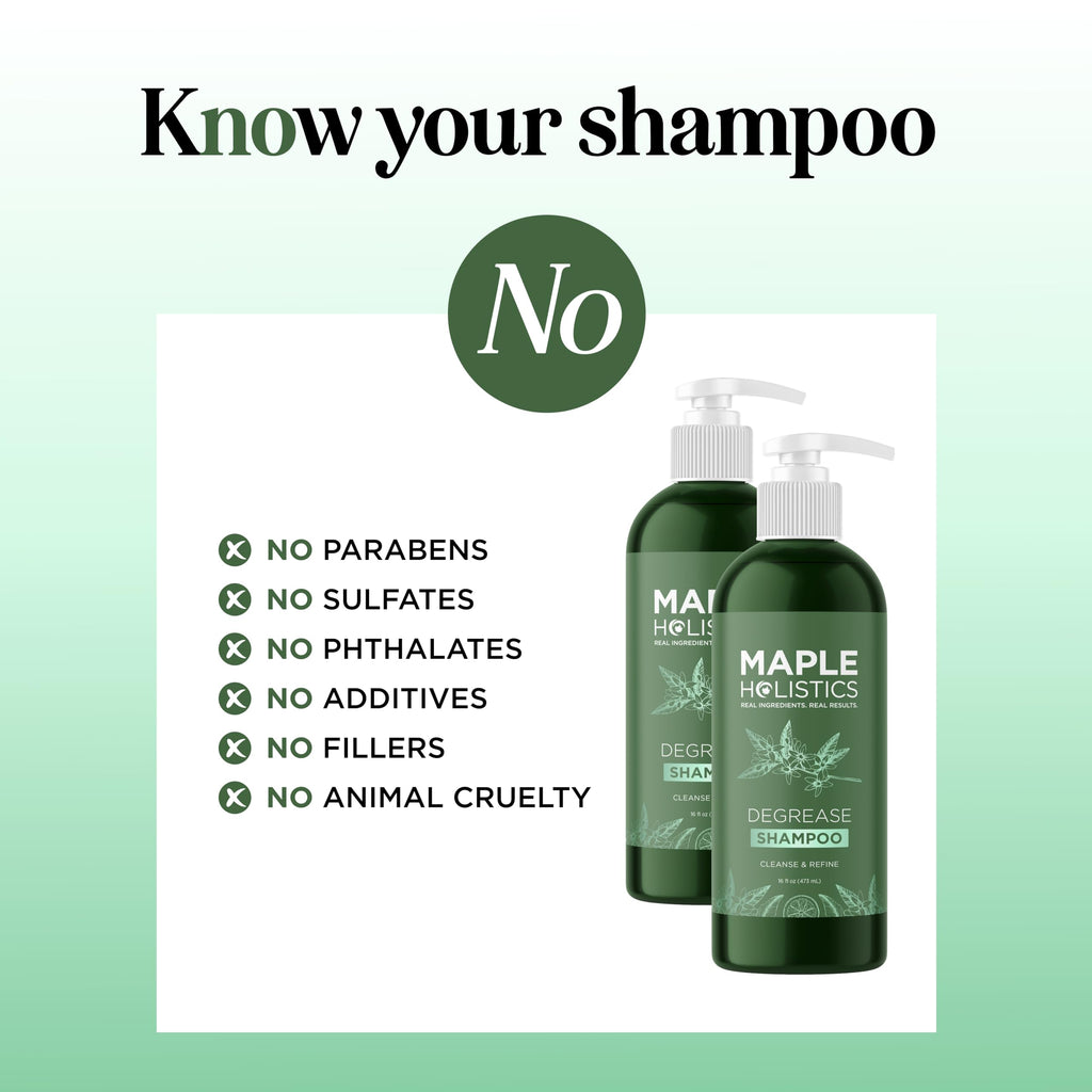 Maple Holistics Degrease Clarifying Shampoo for Oily Hair & Scalp - Rosemary Oil, 2 Pack