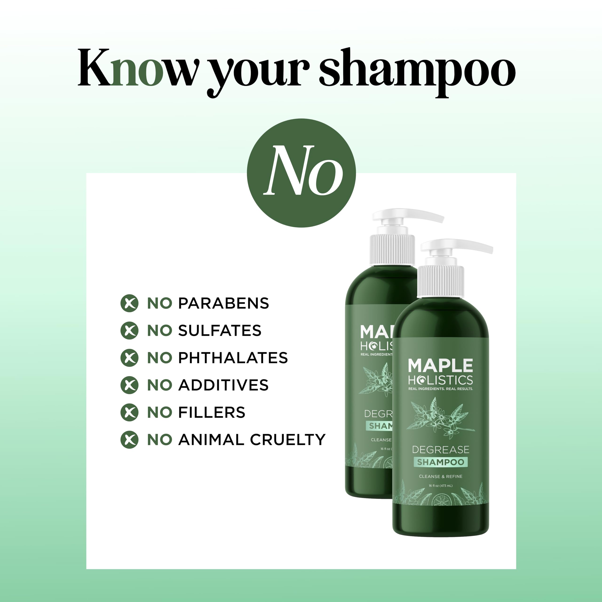 Maple Holistics Degrease Clarifying Shampoo for Oily Hair & Scalp - Rosemary Oil, 2 Pack