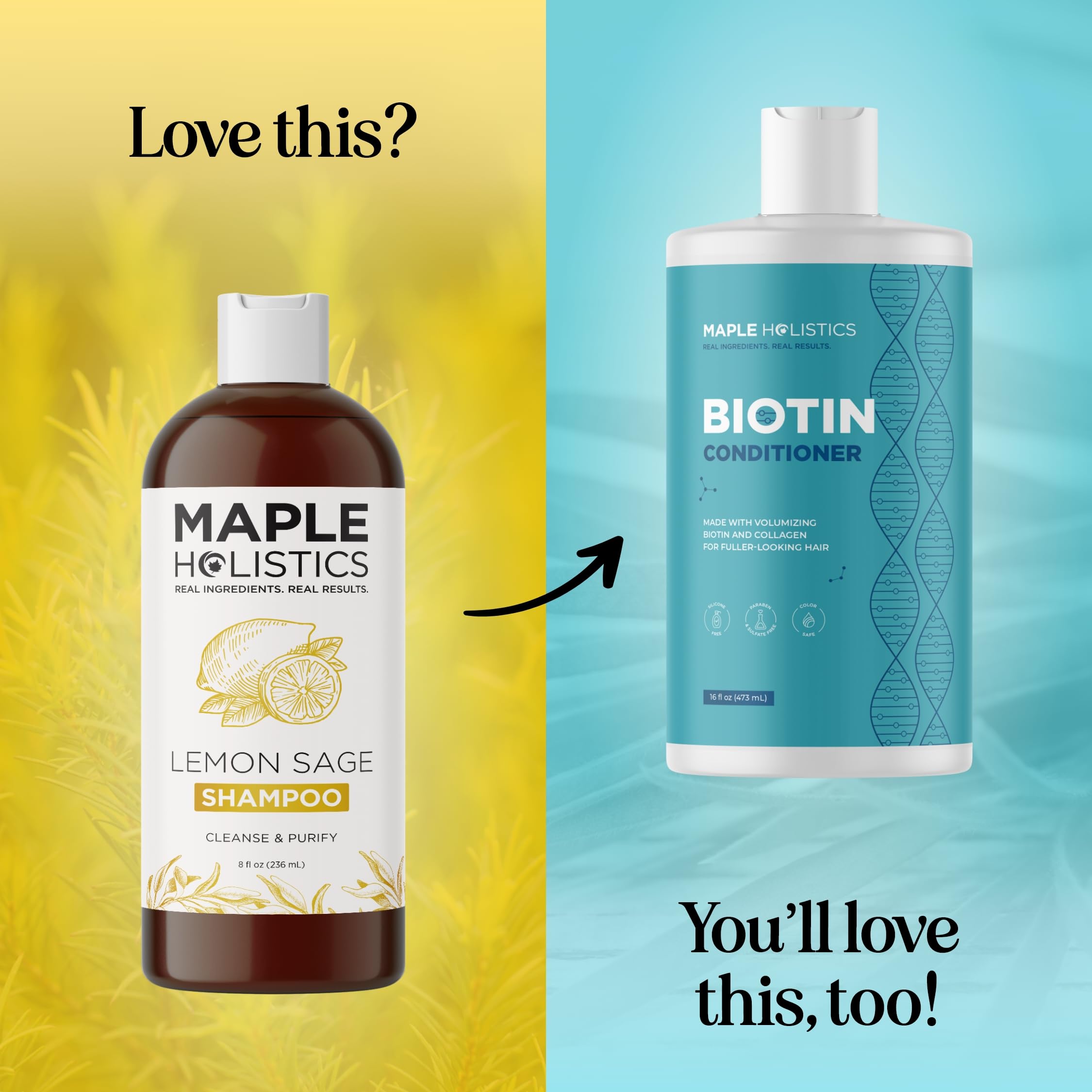 Maple Holistics Sulfate Free Shampoo for Oily Hair – Lemon Sage Clarifying Shampoo