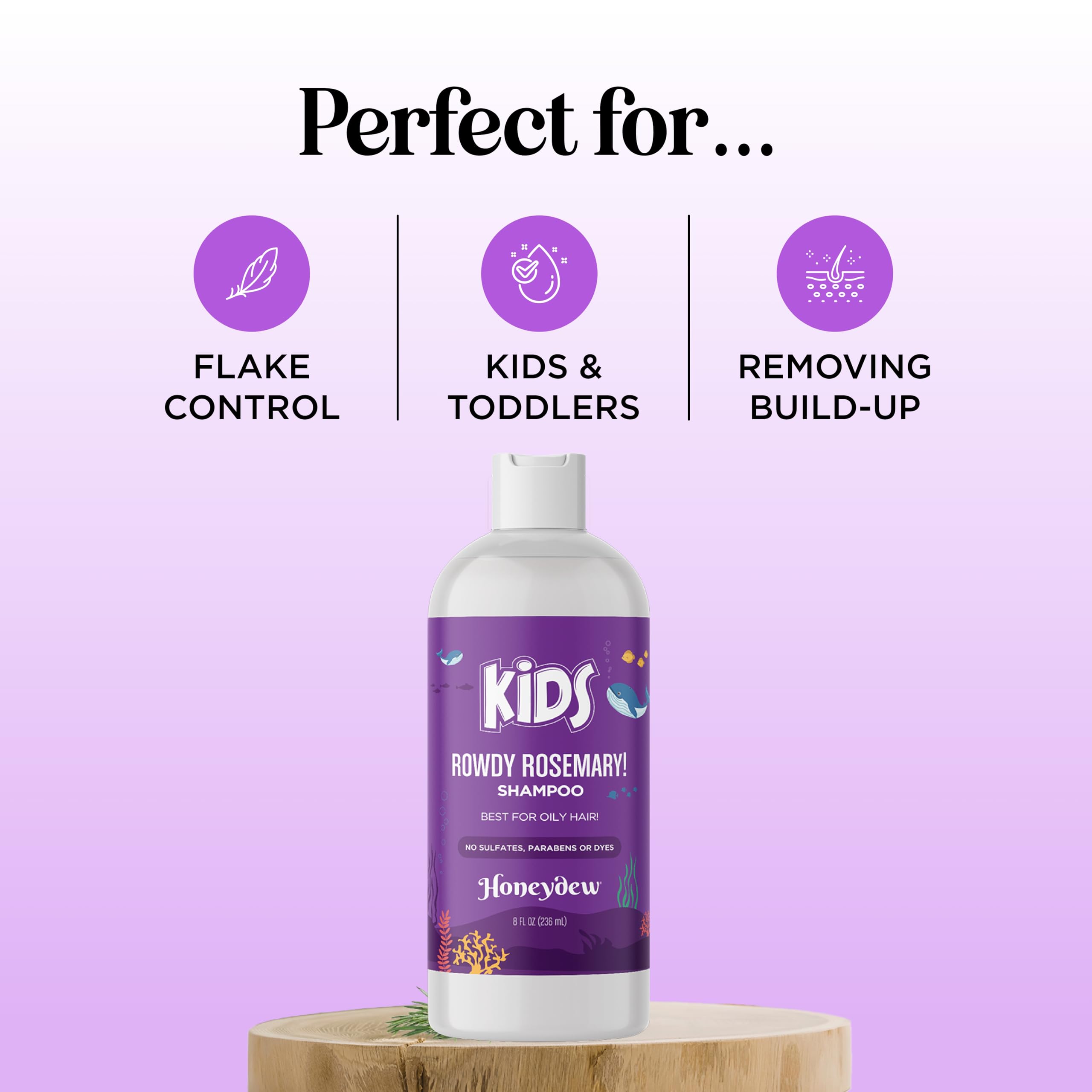 Maple Holistics Deep Cleansing Kids Shampoo – Tea Tree & Rosemary, Paraben & Sulfate Free