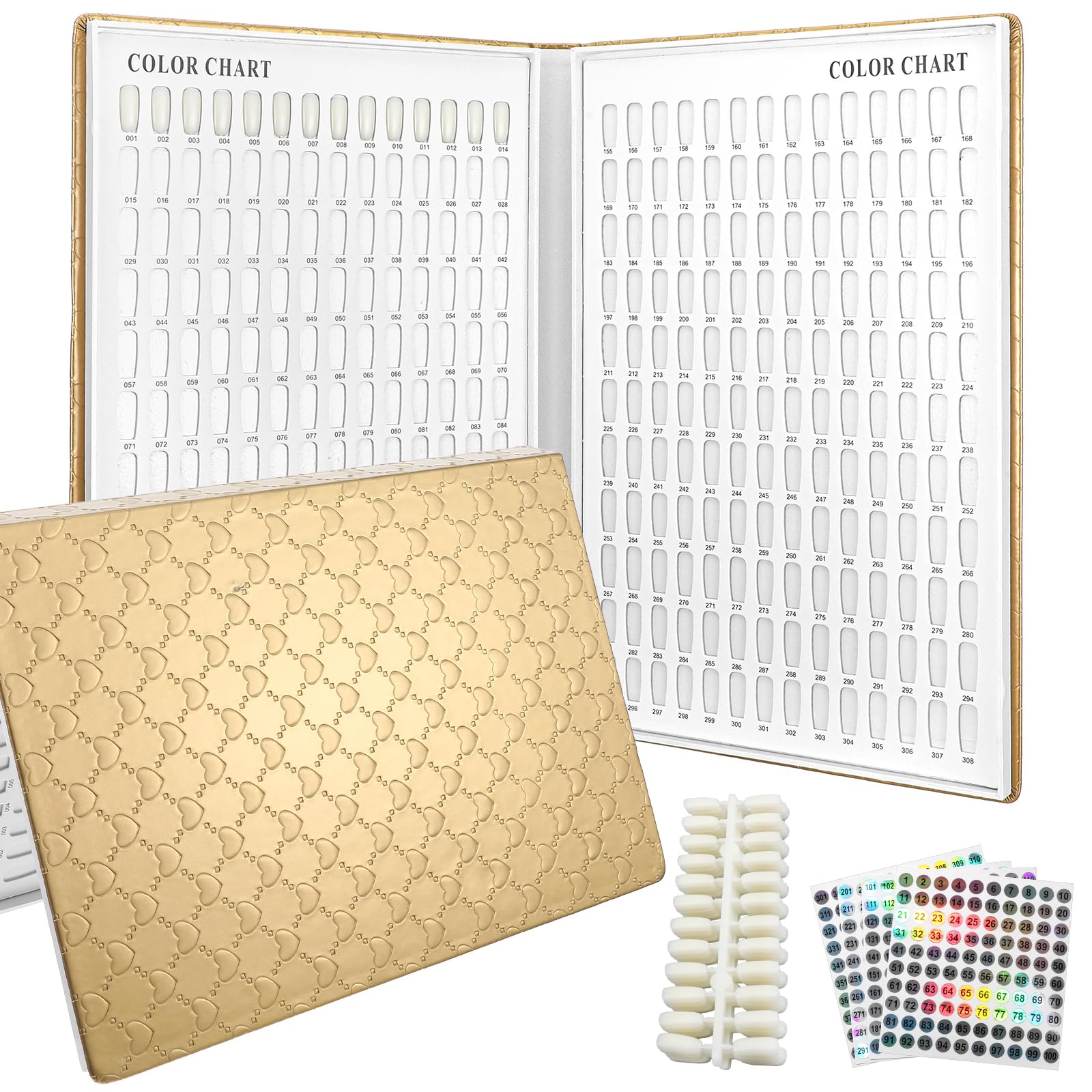 MAQUITA 308-Color Nail Swatch Book with 360 Tips – Portable Salon Display