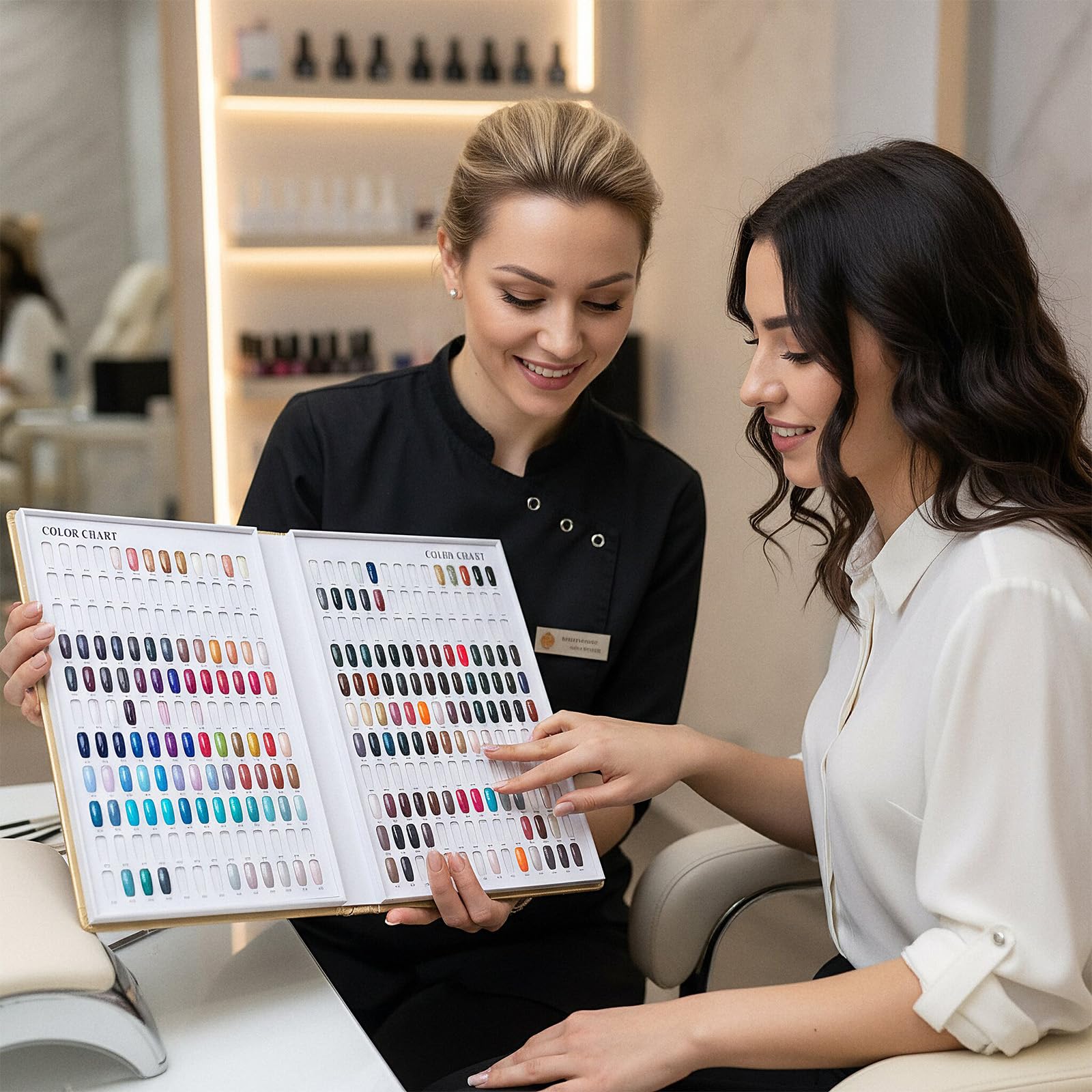 MAQUITA 308-Color Nail Swatch Book with 360 Tips – Portable Salon Display