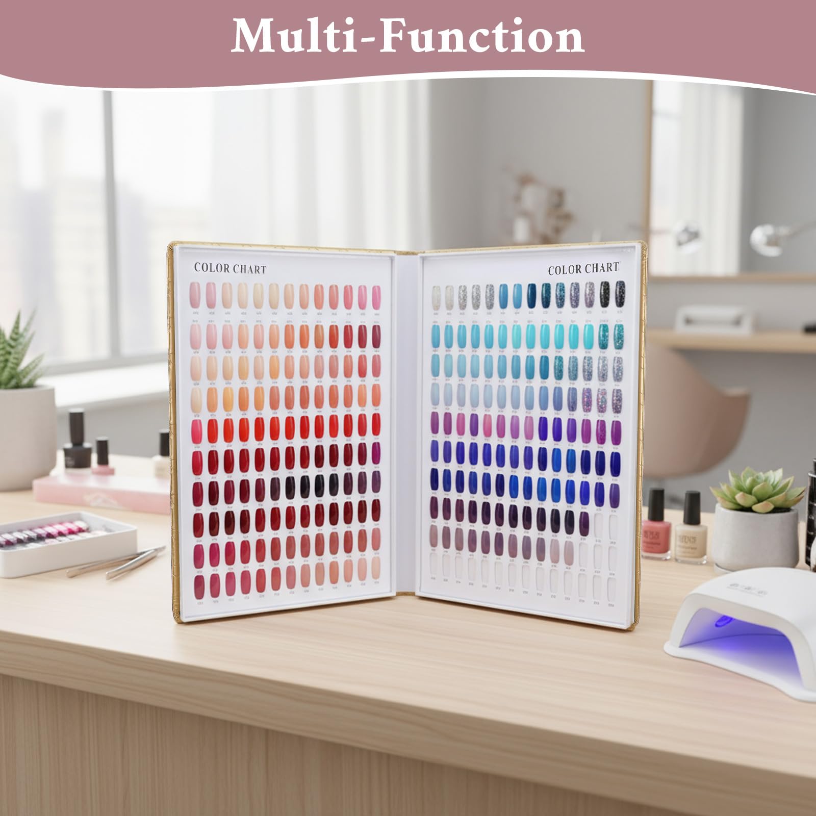 MAQUITA 308-Color Nail Swatch Book with 360 Tips – Portable Salon Display