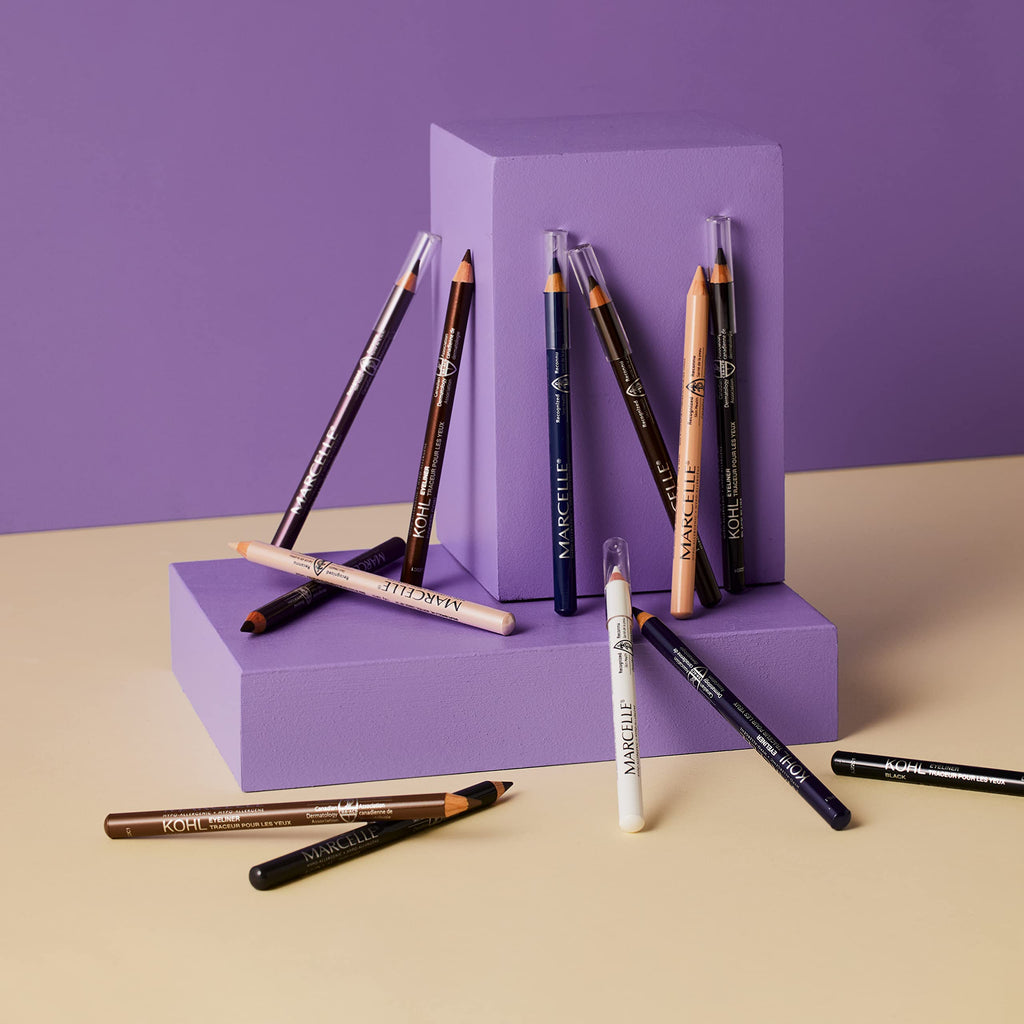 Marcelle Kohl Eyeliner in Black Plum – Waterproof, Hypoallergenic Eye Pencil (0.04 oz)