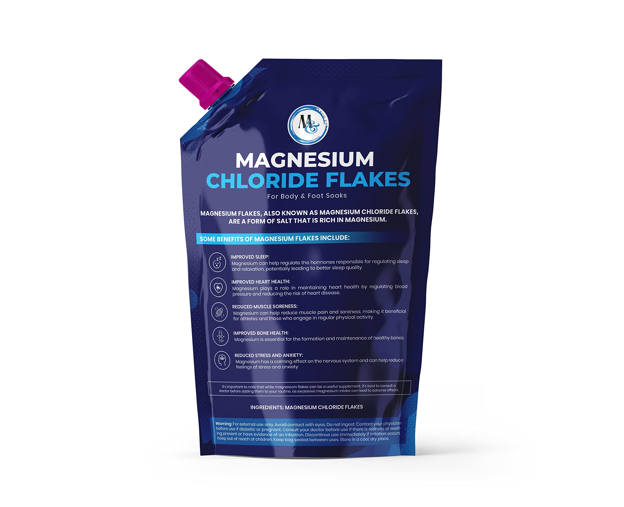 MARCO ESRA Dead Sea Magnesium Flakes Bath Salts – Premium 15 lb