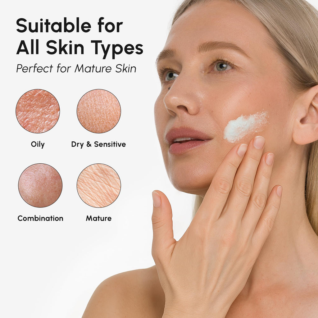 MAREE Face Exfoliator - Gentle Microdermabrasion Scrub with Collagen & Glycolic