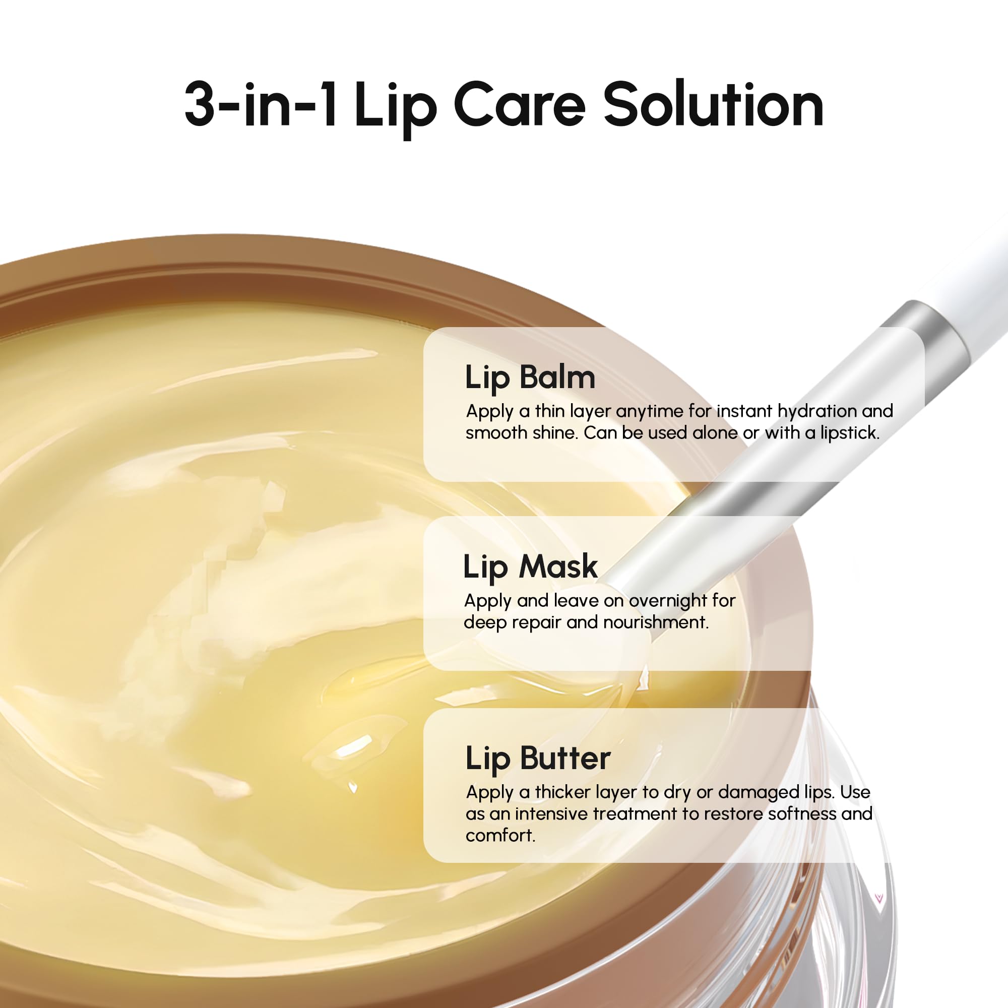 MAREE Lip Mask Overnight Vanilla – Hydrating Night Lip Treatment with Collagen & Oils